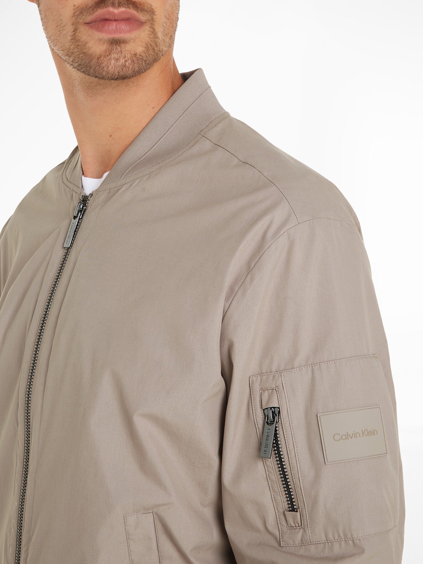 Cotton Nylon Bomber Jacket