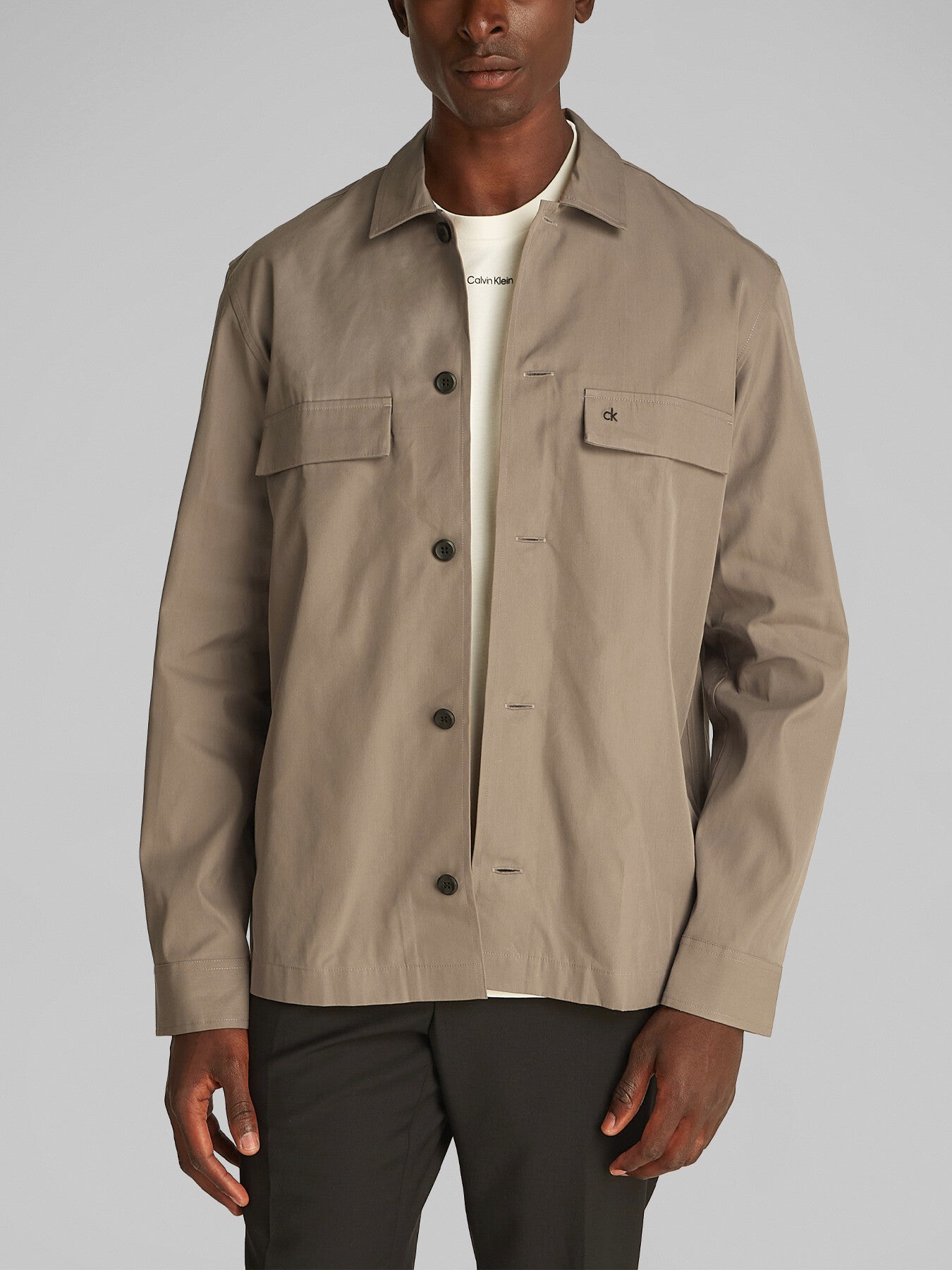 Boxy Twill Overshirt
