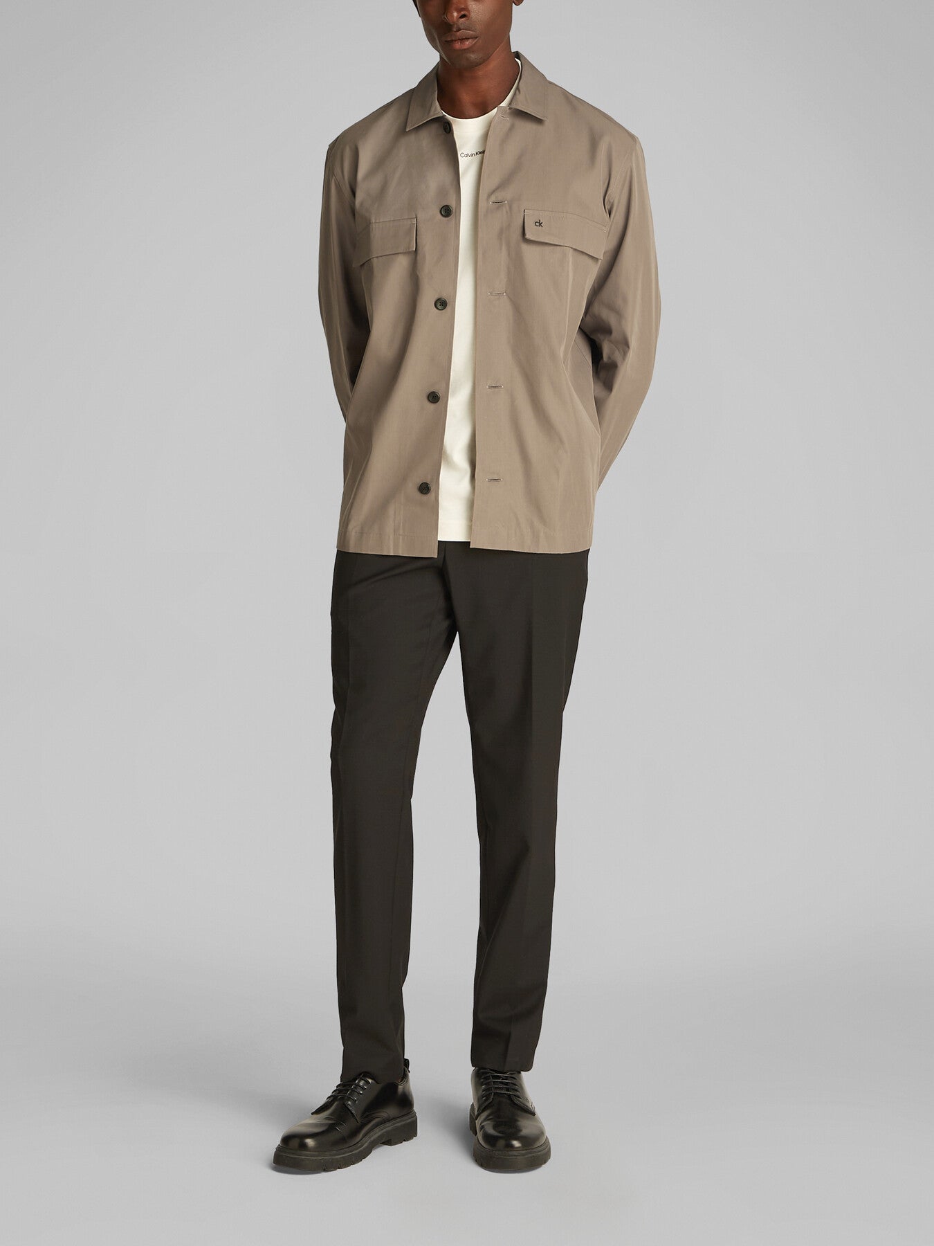 Boxy Twill Overshirt