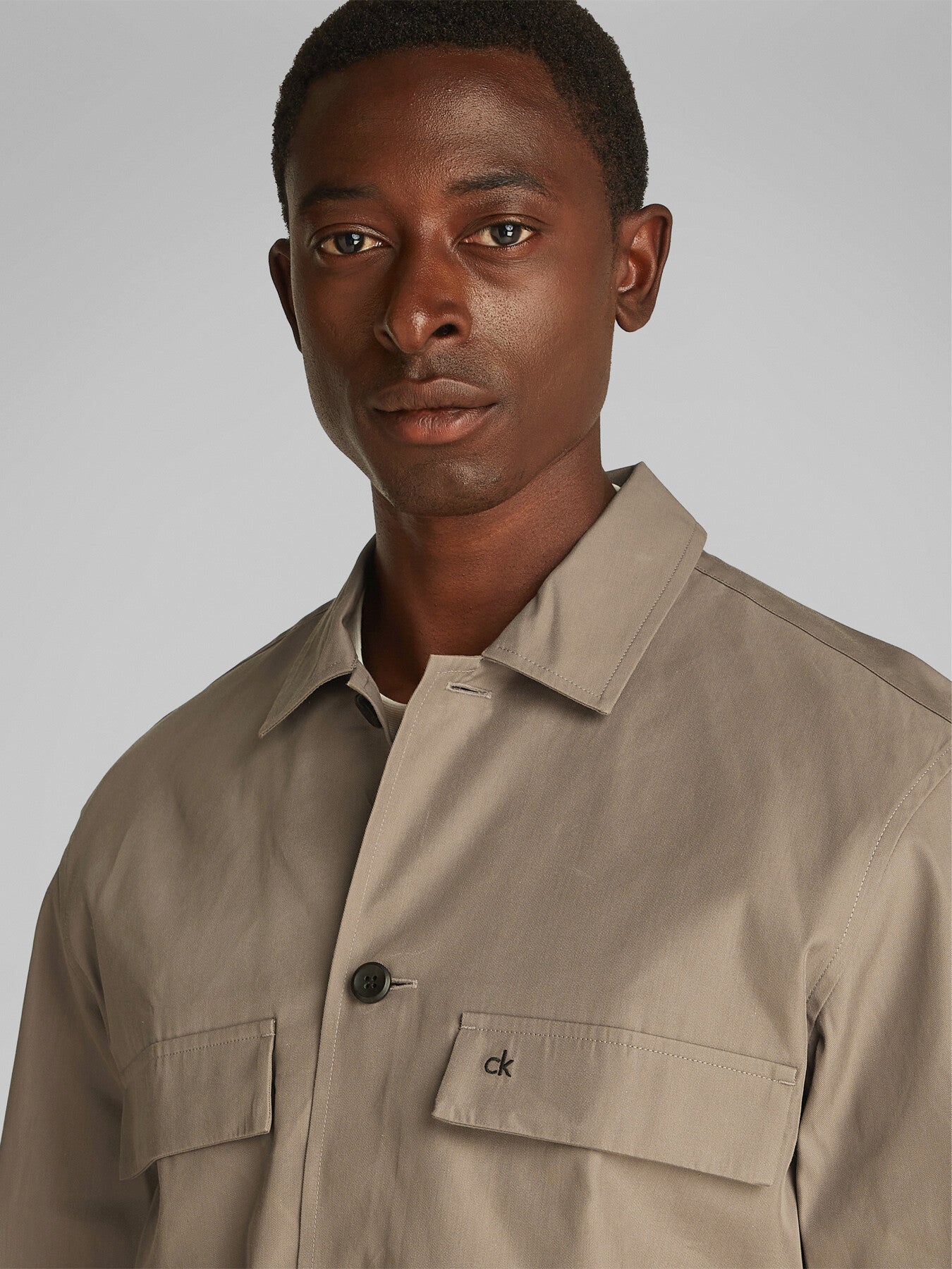 Boxy Twill Overshirt