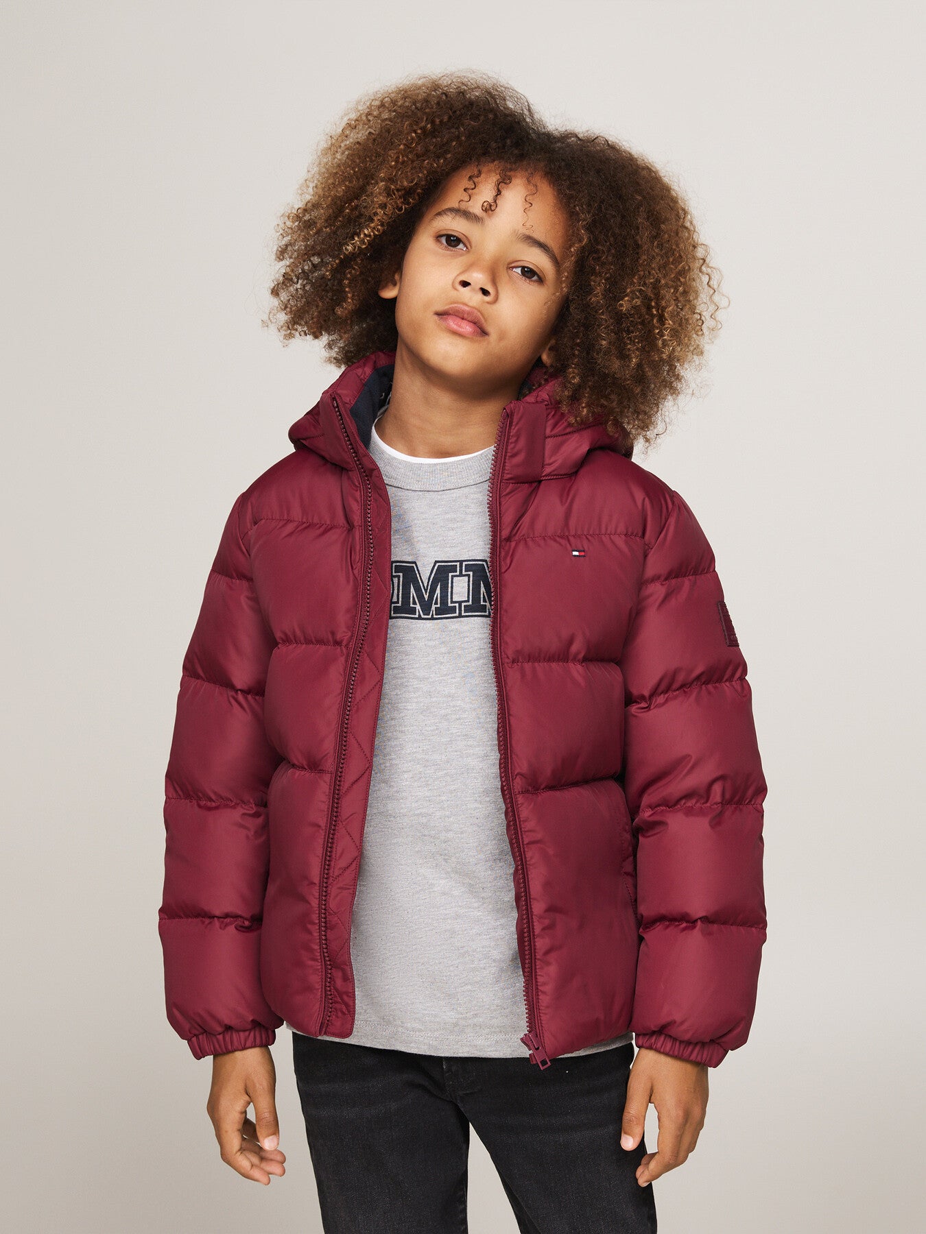 Down-Filled Hooded Relaxed Puffer Jacket