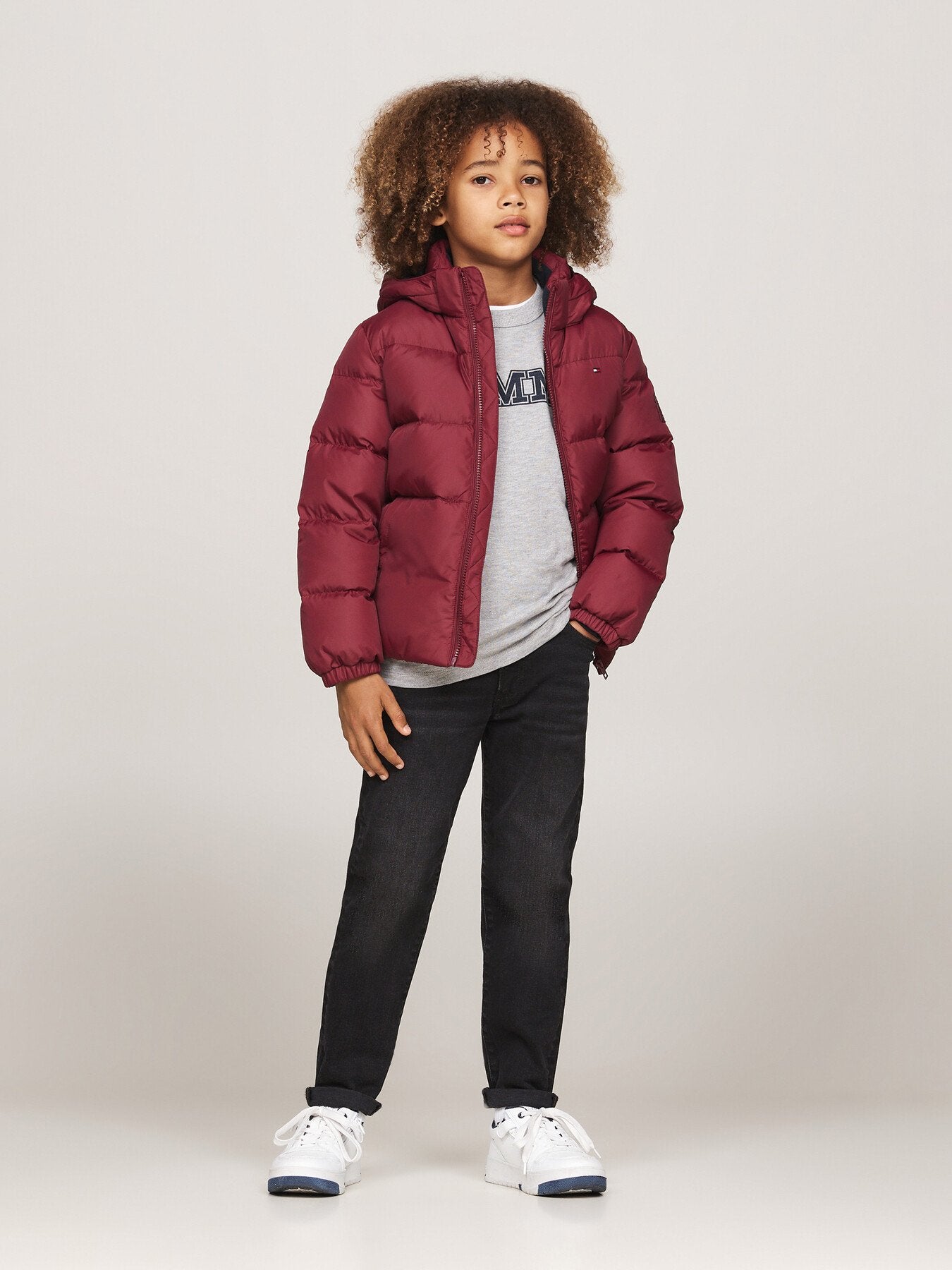 Down-Filled Hooded Relaxed Puffer Jacket