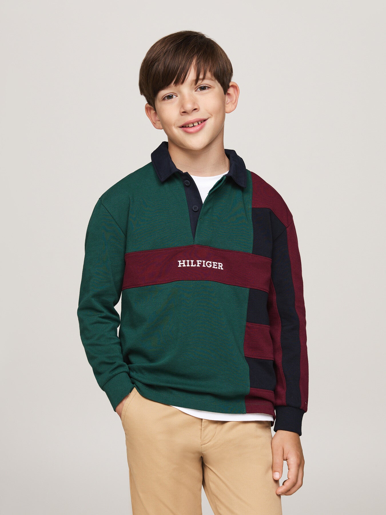 Colour-Blocked Long Sleeve R