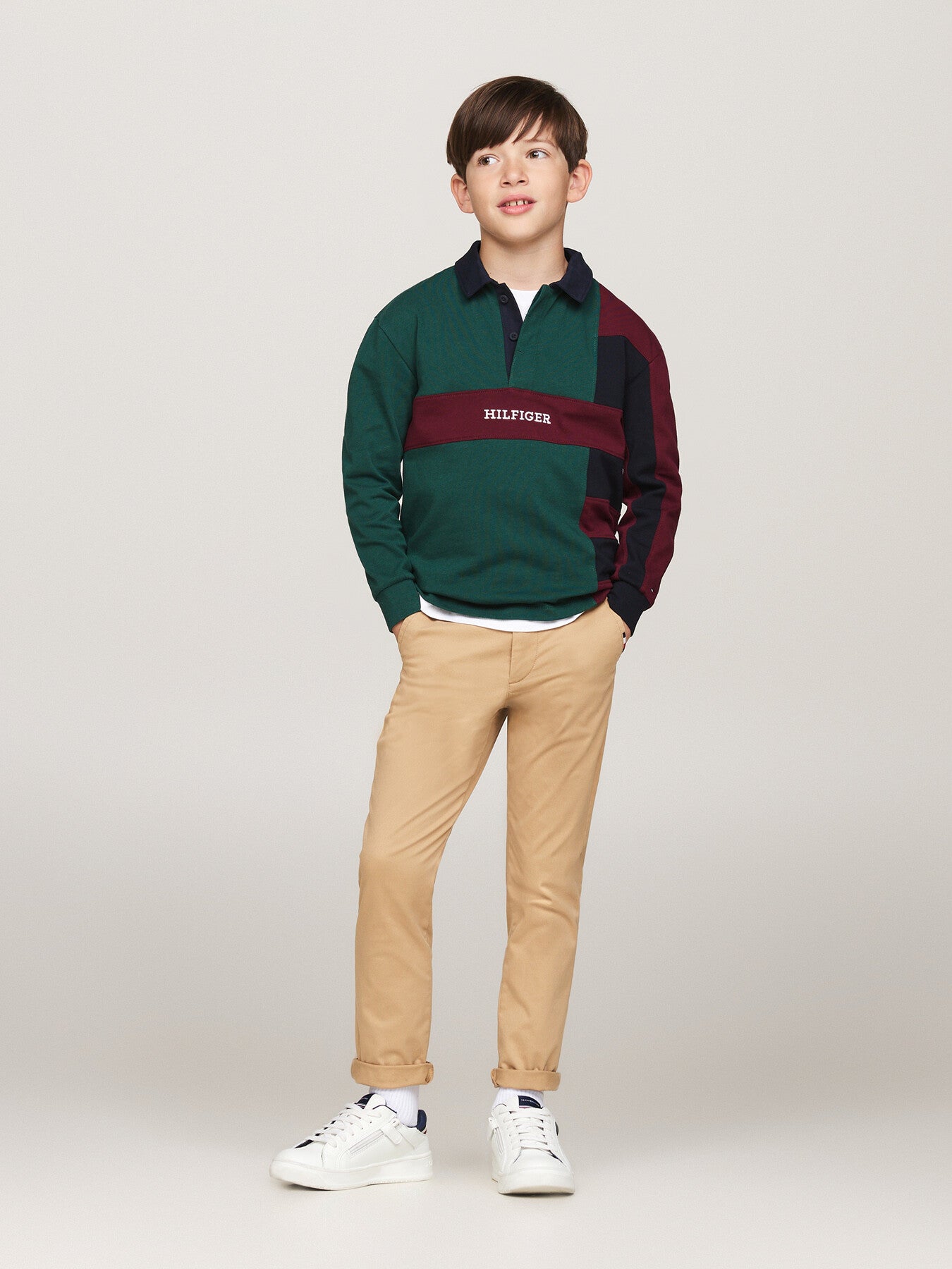 Colour-Blocked Long Sleeve R