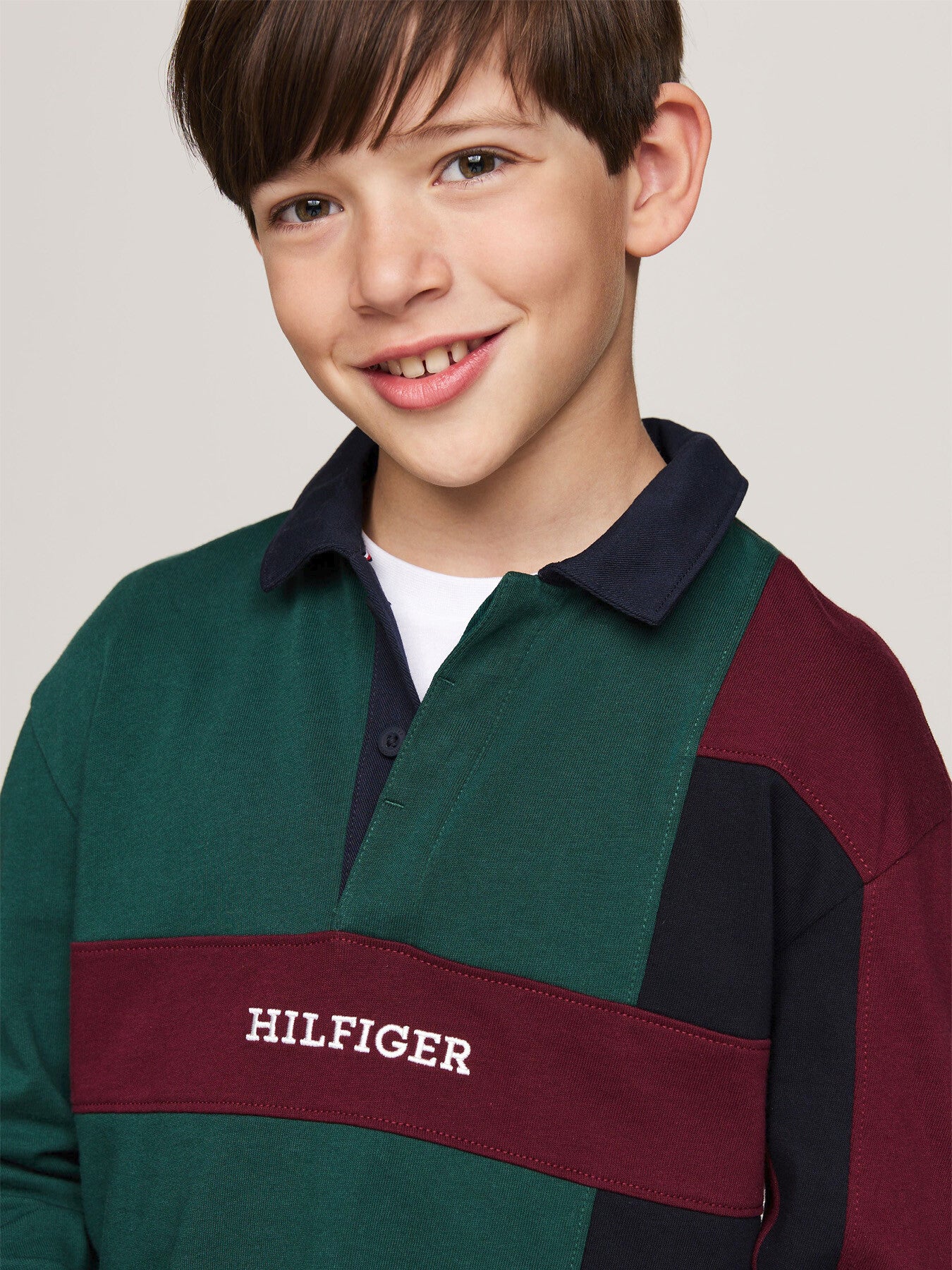 Colour-Blocked Long Sleeve R