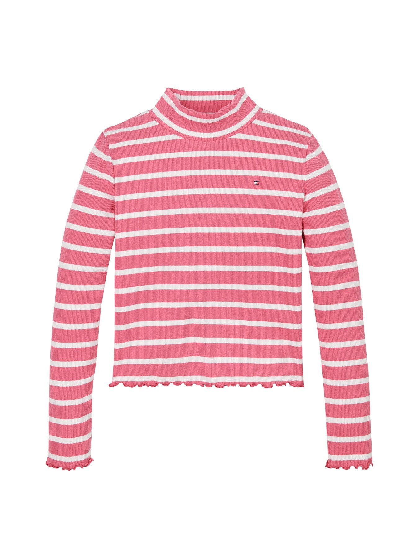 Mock Turtleneck Stripe Extra Slim Top