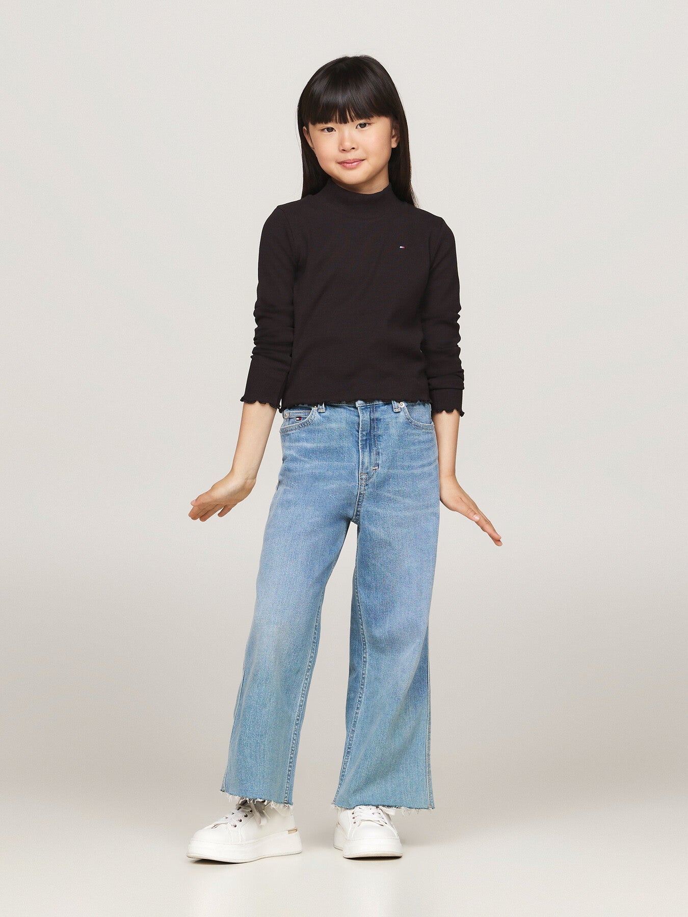 Mock Turtleneck Stripe Extra Slim Top