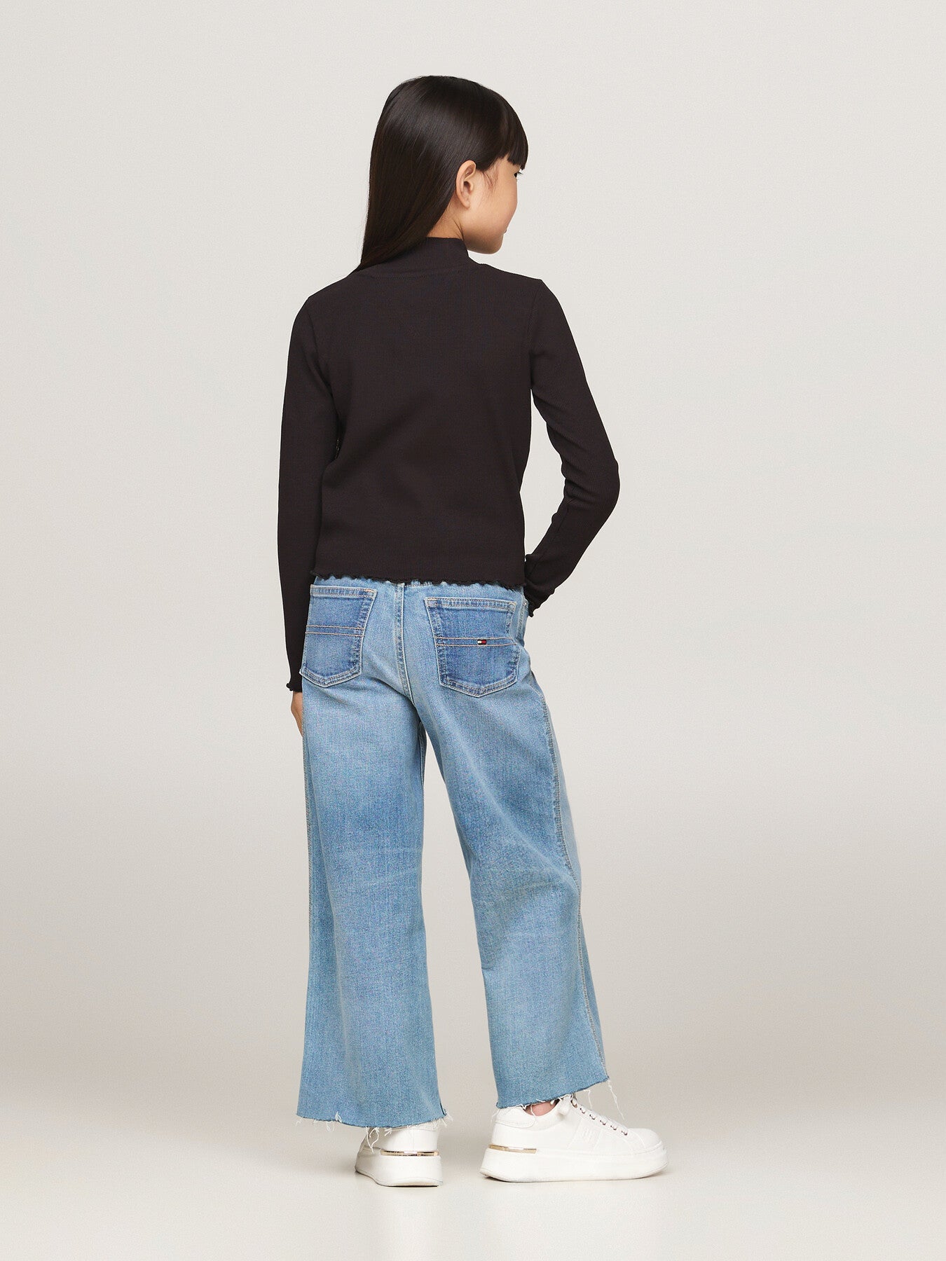 Mock Turtleneck Stripe Extra Slim Top