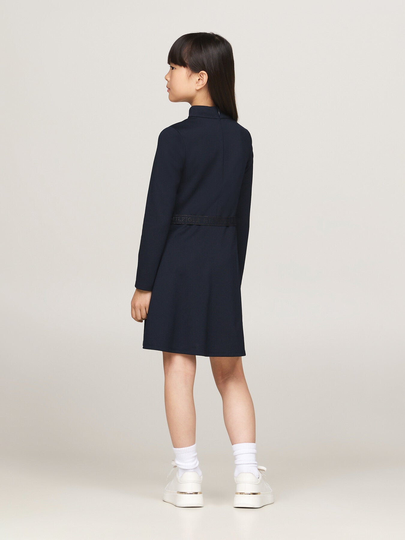 Belted Long Sleeve Extra Slim Dress