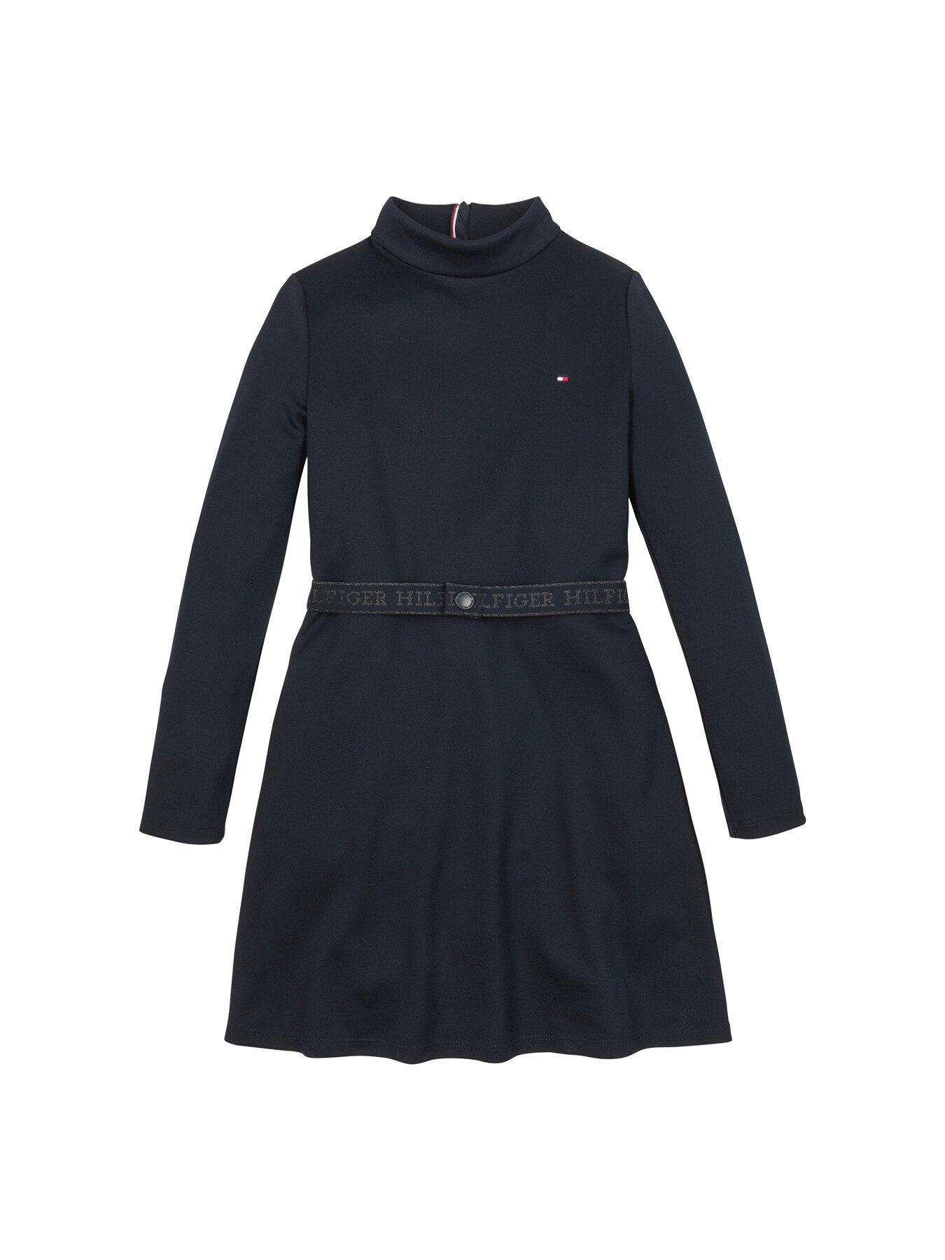 Belted Long Sleeve Extra Slim Dress