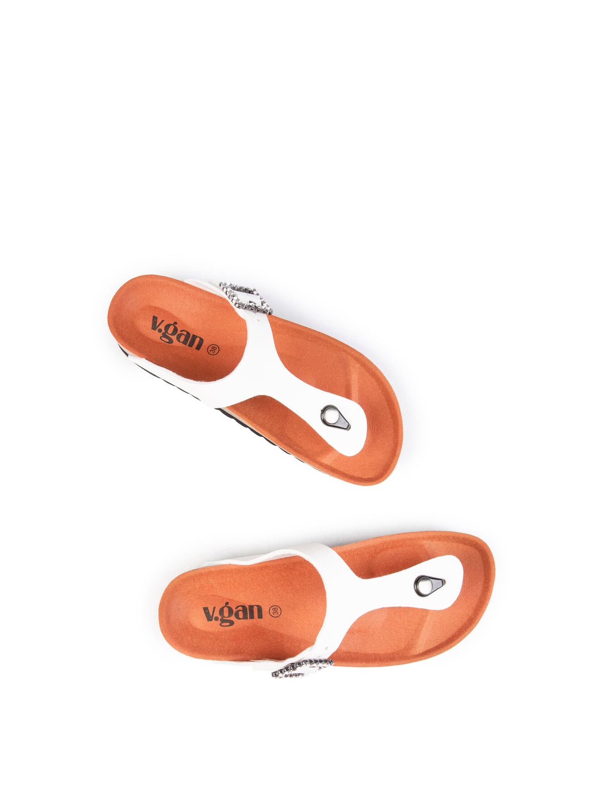 V.GAN Vegan Kiwi Toe Post Sparkle Sandals