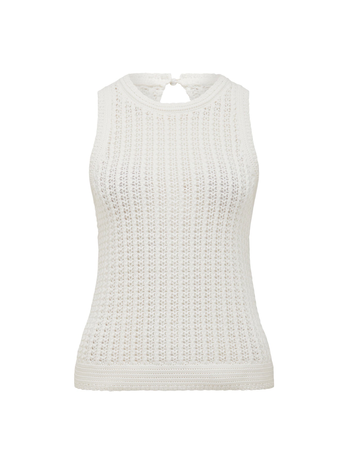 Bailee Crochet Look Racer Top