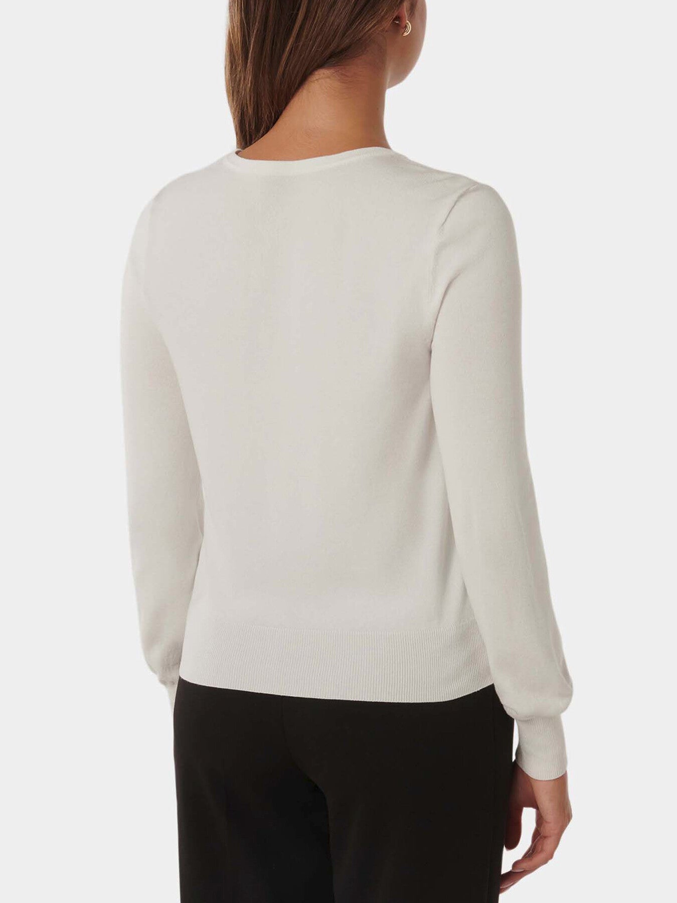 Morgan Basic Crew Knit Cardigan