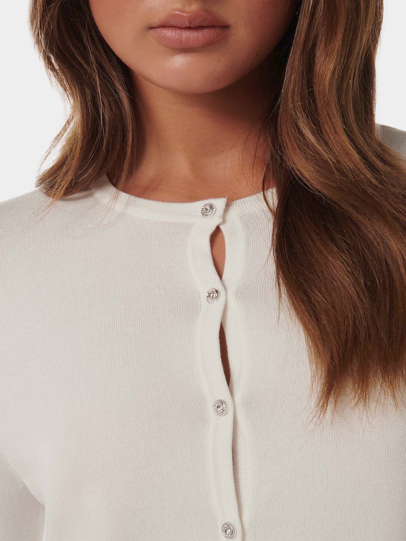 Morgan Basic Crew Knit Cardigan