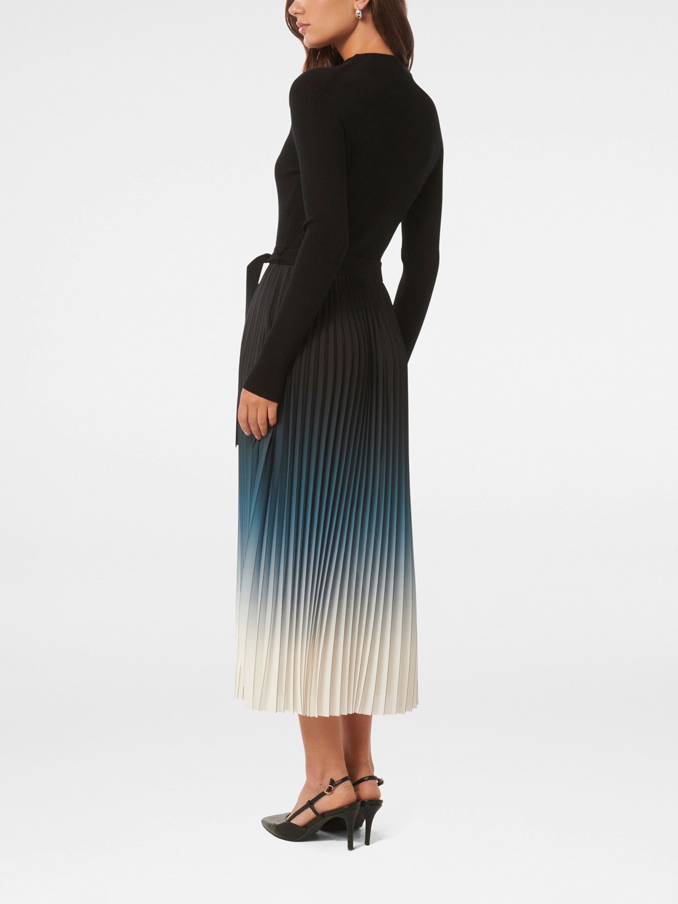 Harmony Ombre Pleated Midi Dress