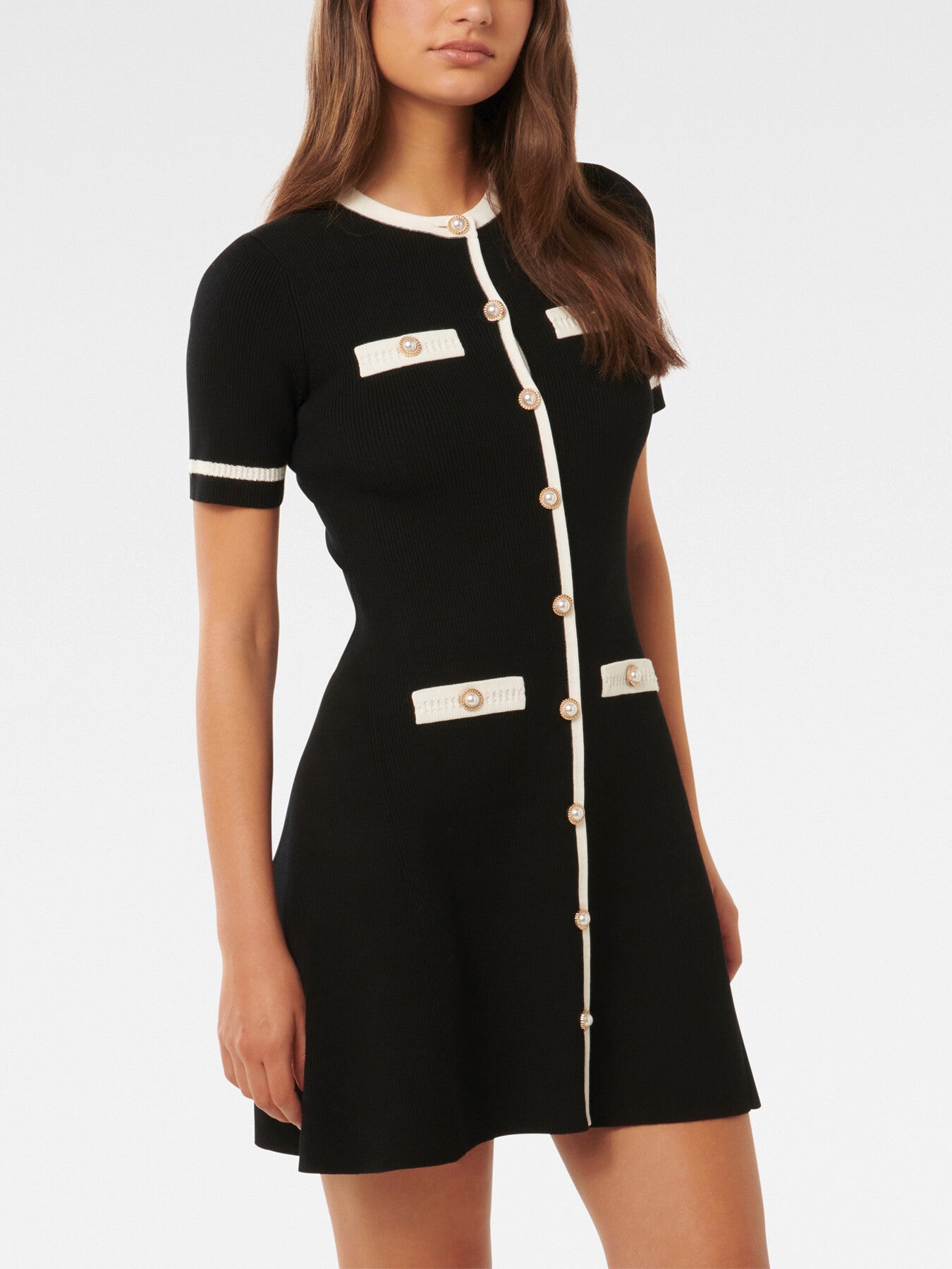 Kerry Contrast Knit Mini Dress