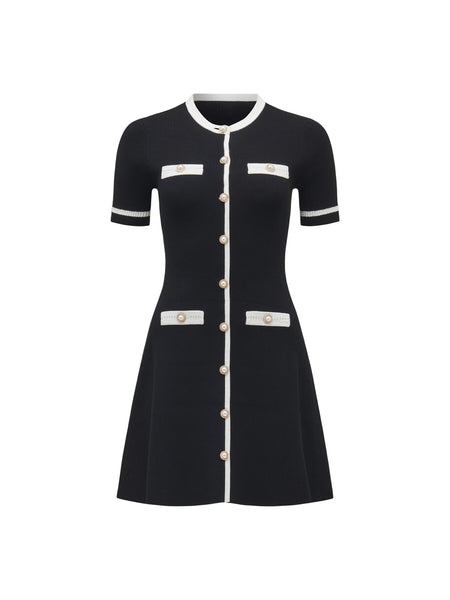 Kerry Contrast Knit Mini Dress – Fenwick