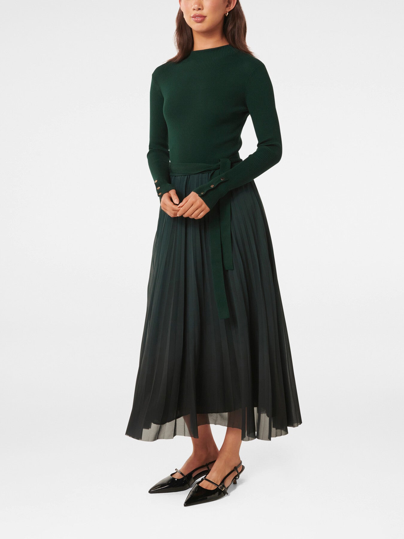 Kaylie Pleated Hem Dress