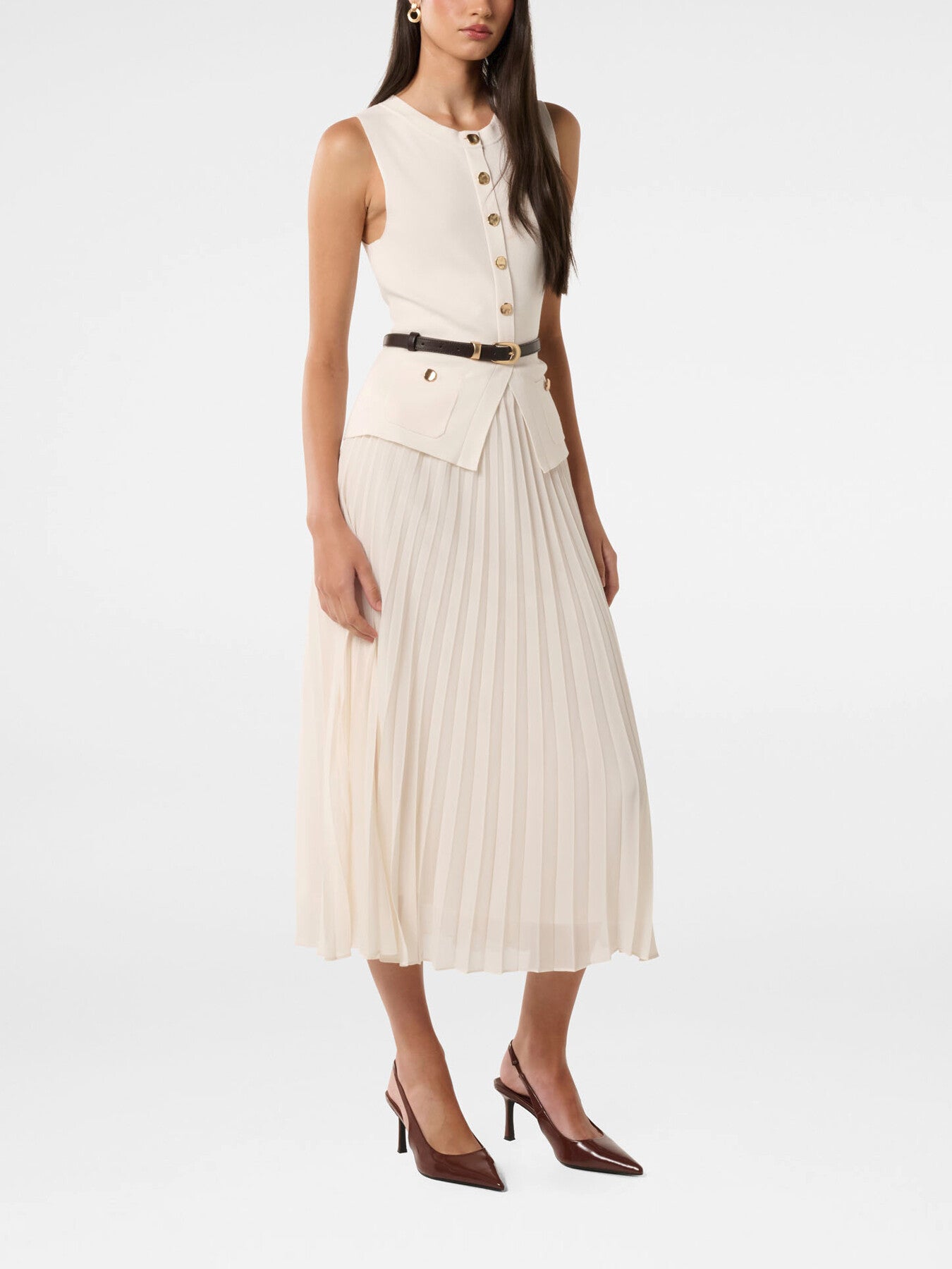 Daphne Waistcoat Knitted Midi Dress