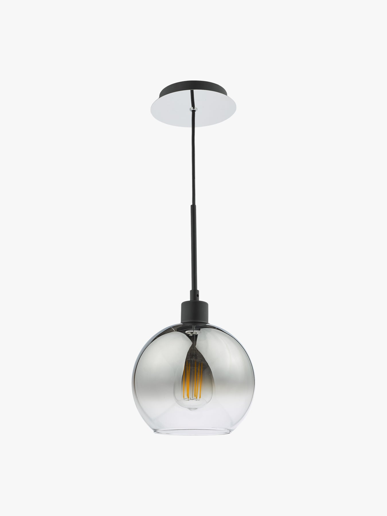 Lycia Ombre Glass Single Pendant Light Black