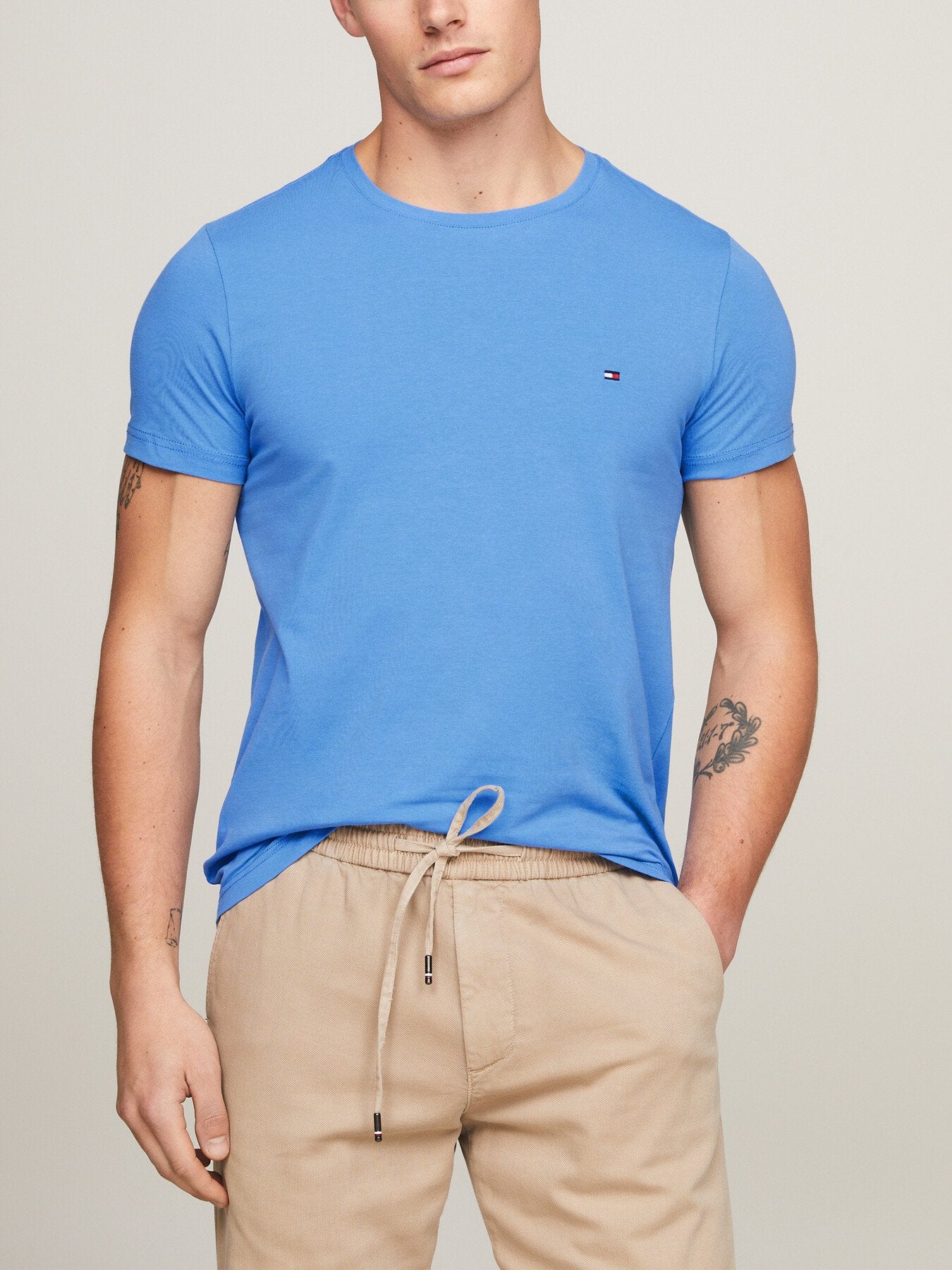 Flag Embroidery Extra Slim Fit T-Shirt