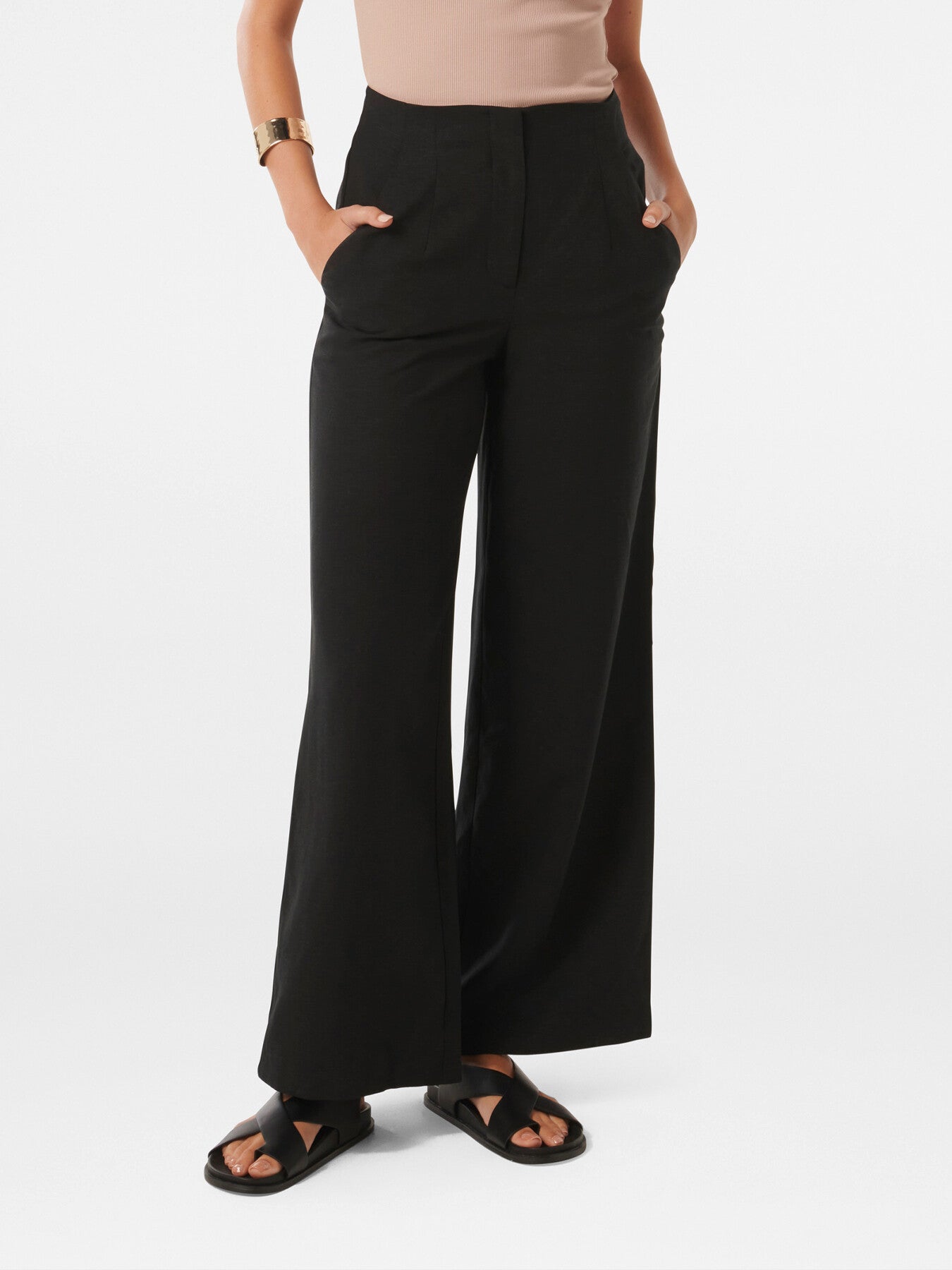 Mona Linen Wide Leg Pants
