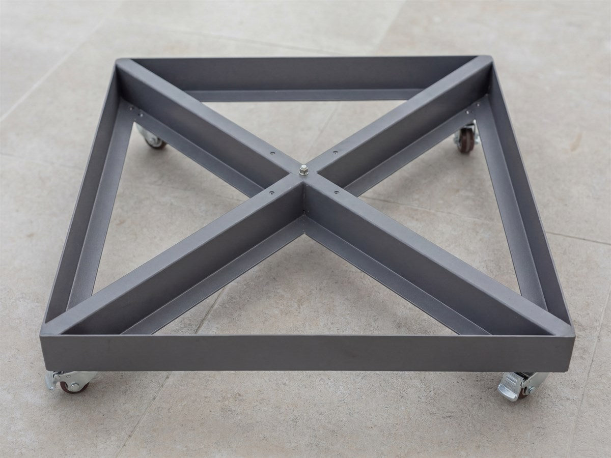 Steel Side Post Parasol Base with Wheels