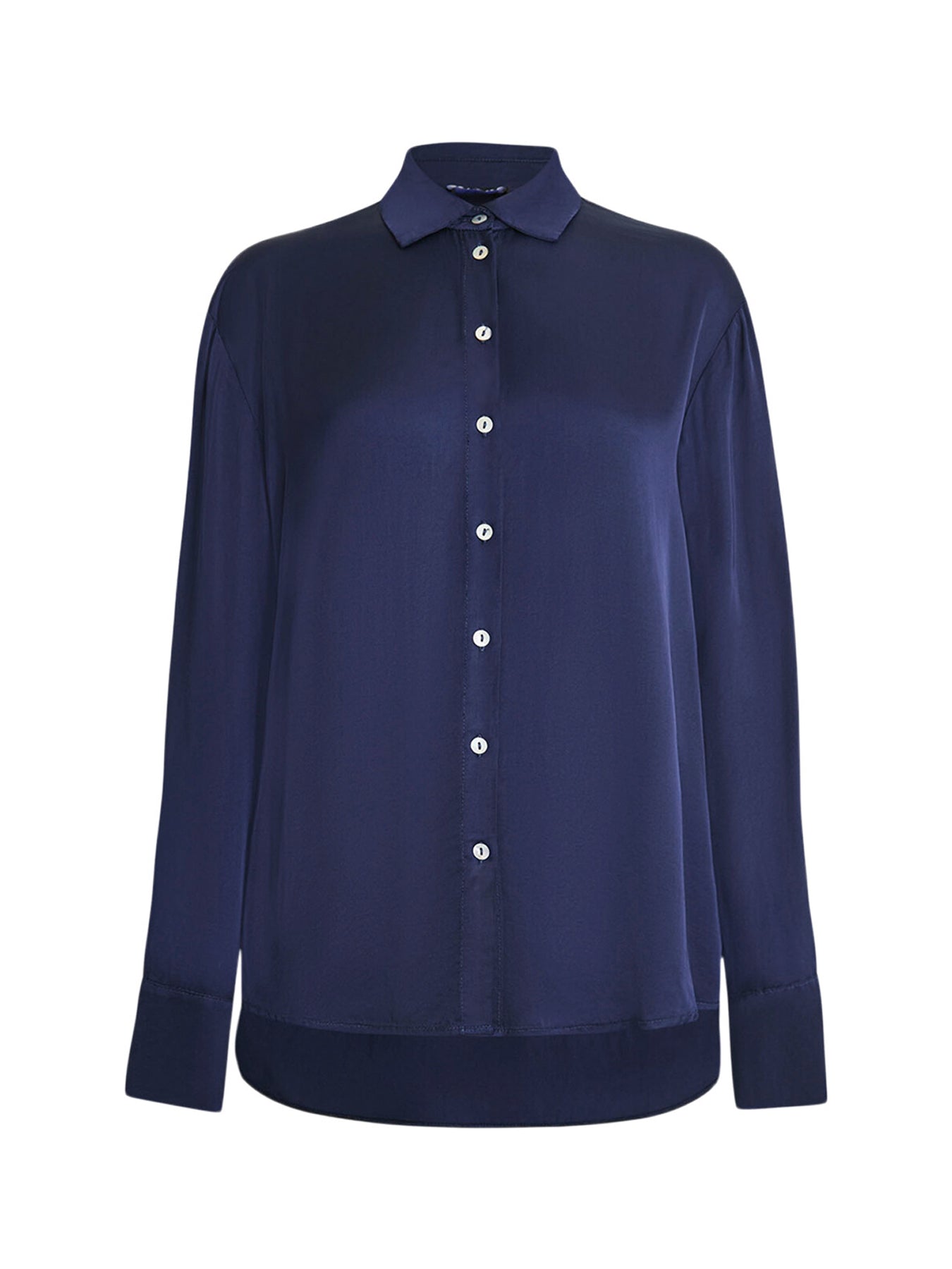 Blue Satin Finish Shirt