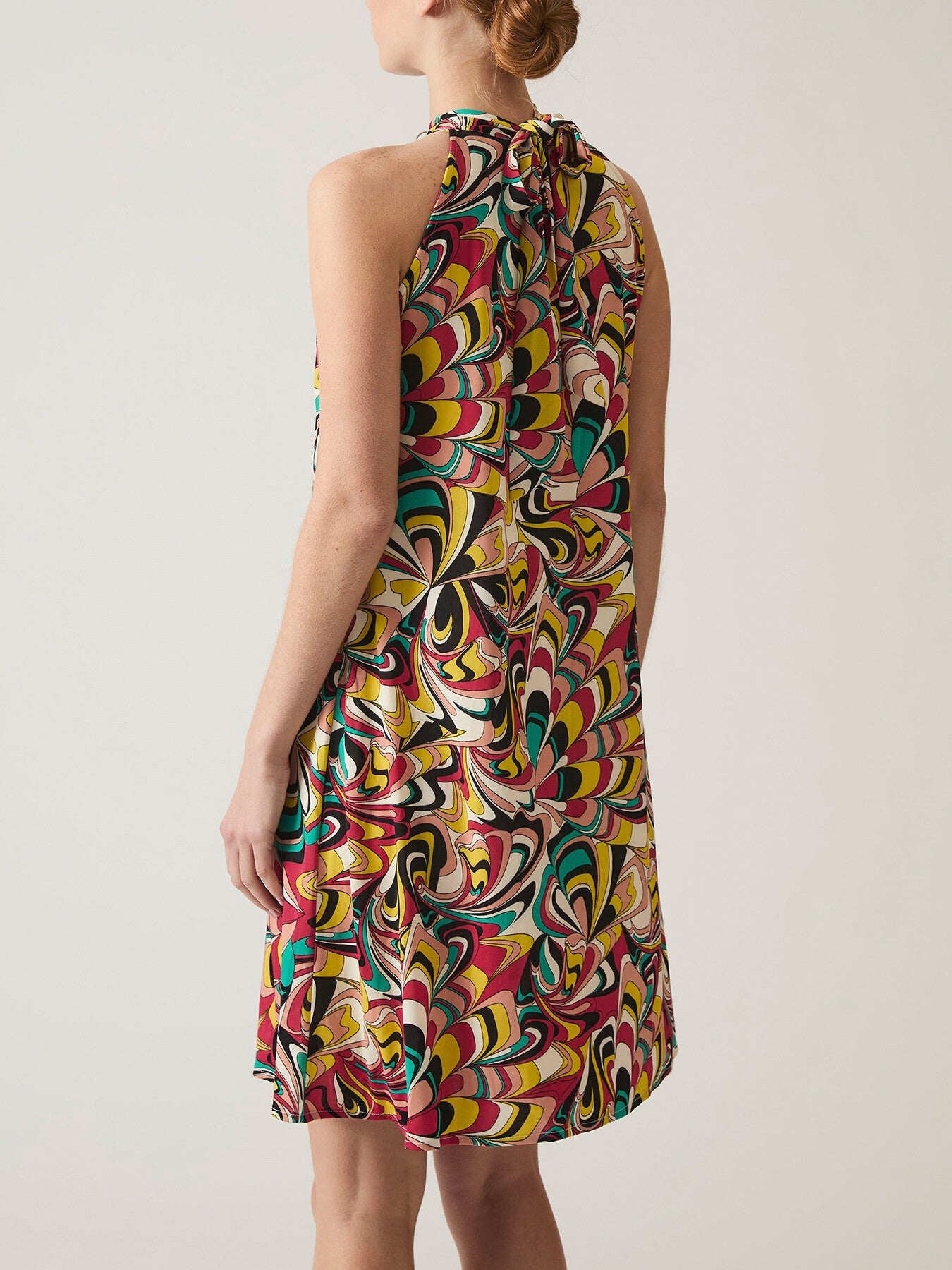 Halterneck Print Dress