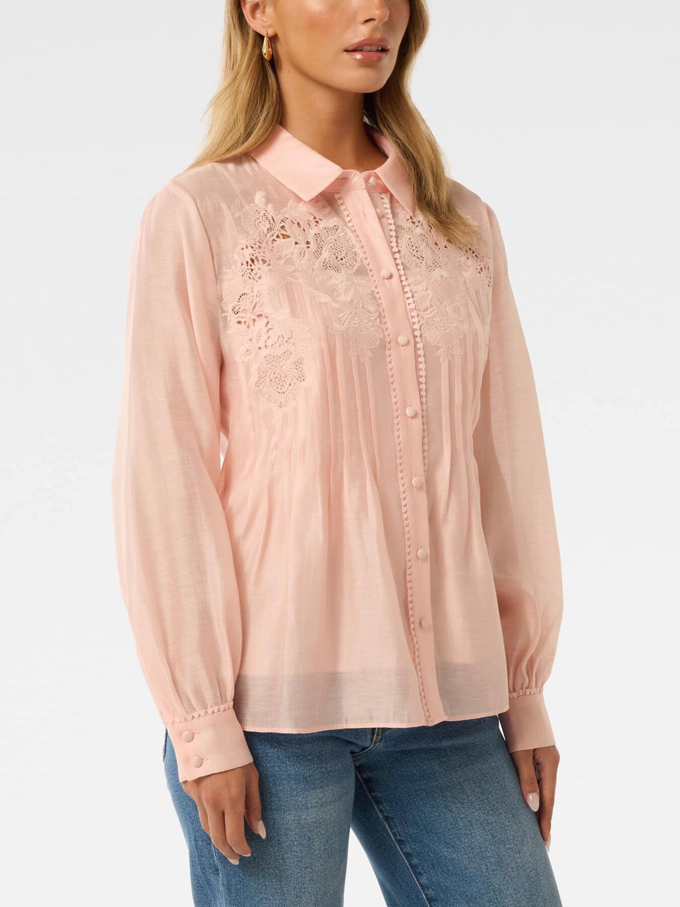Azura Petite Embroidered Shirt