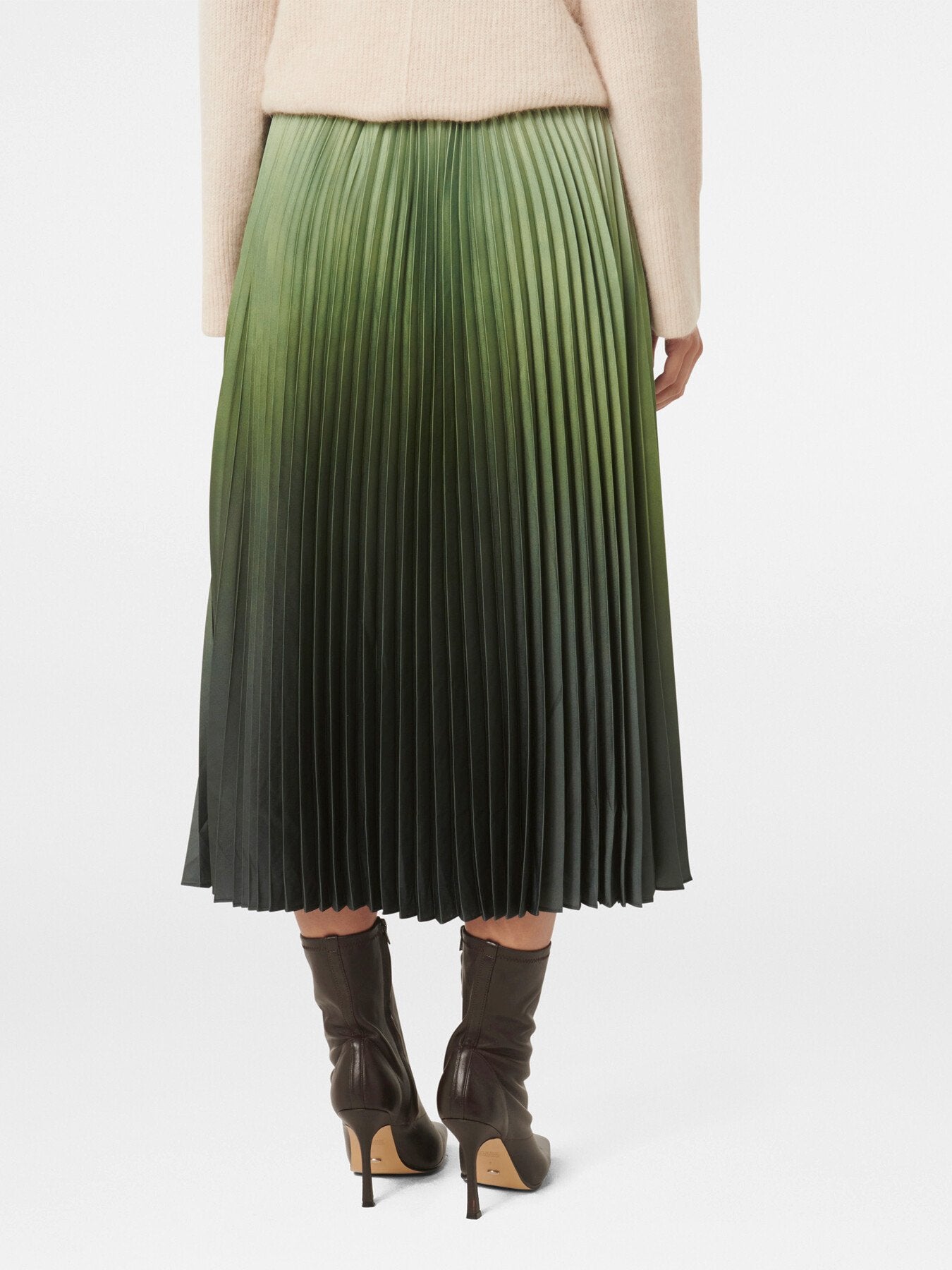 Evangeline Satin Pleated Skirt