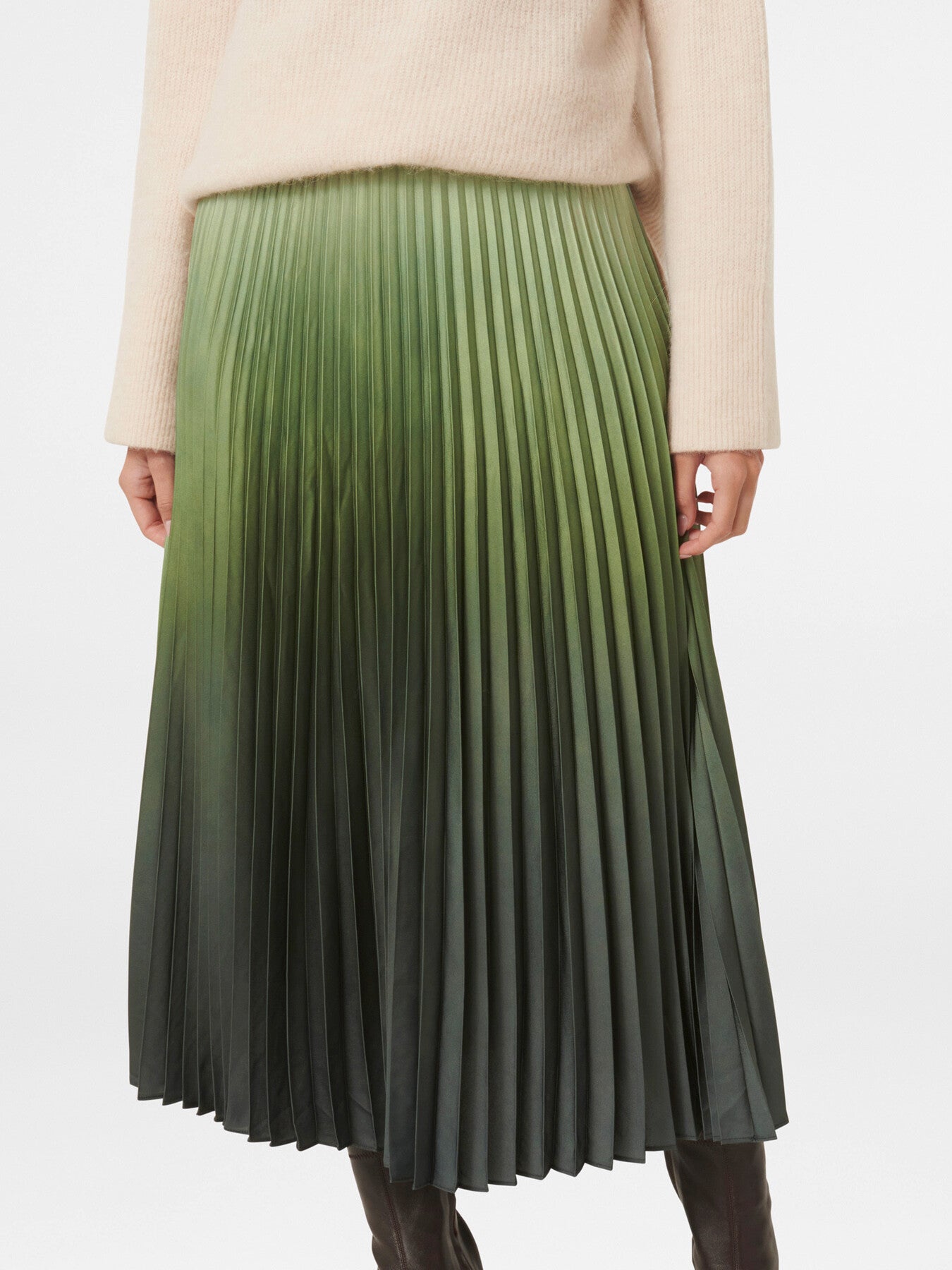 Evangeline Satin Pleated Skirt