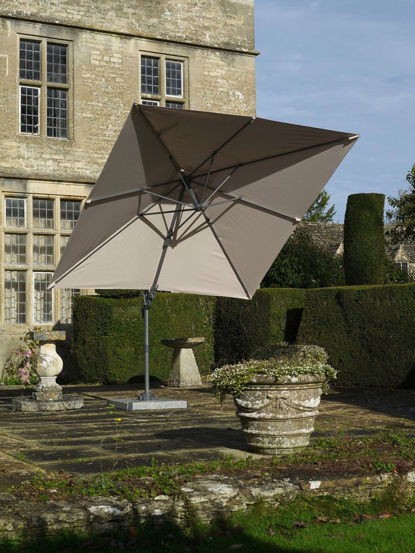 Lichfield Square Side Post Parasol with Protective Cove