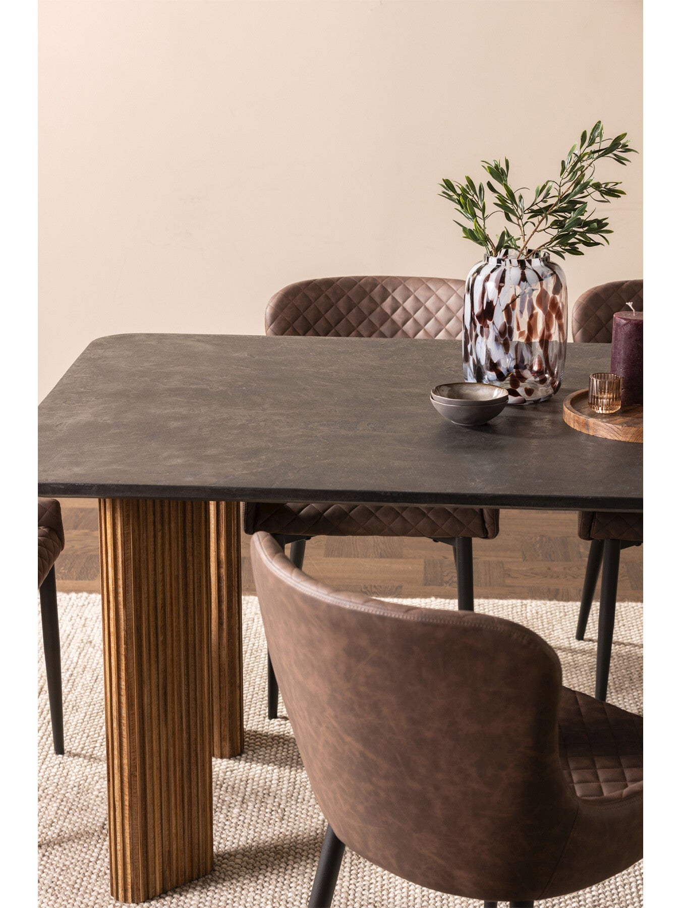 Brown Trinidad Reclaimed Teak Wood Dining Table