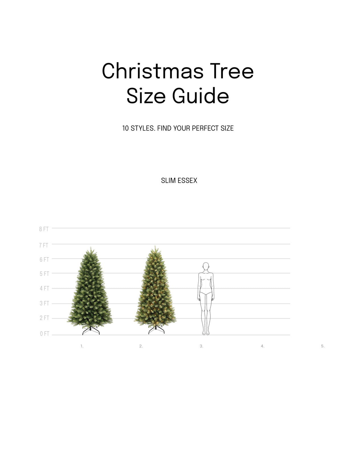 Essex Fir Slim Christmas Tree 6.5ft