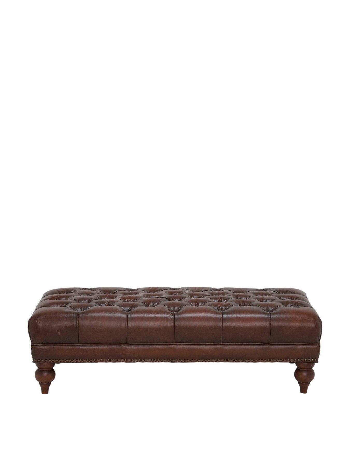 Ullswater Rectangular Footstool, Vintage Tabac