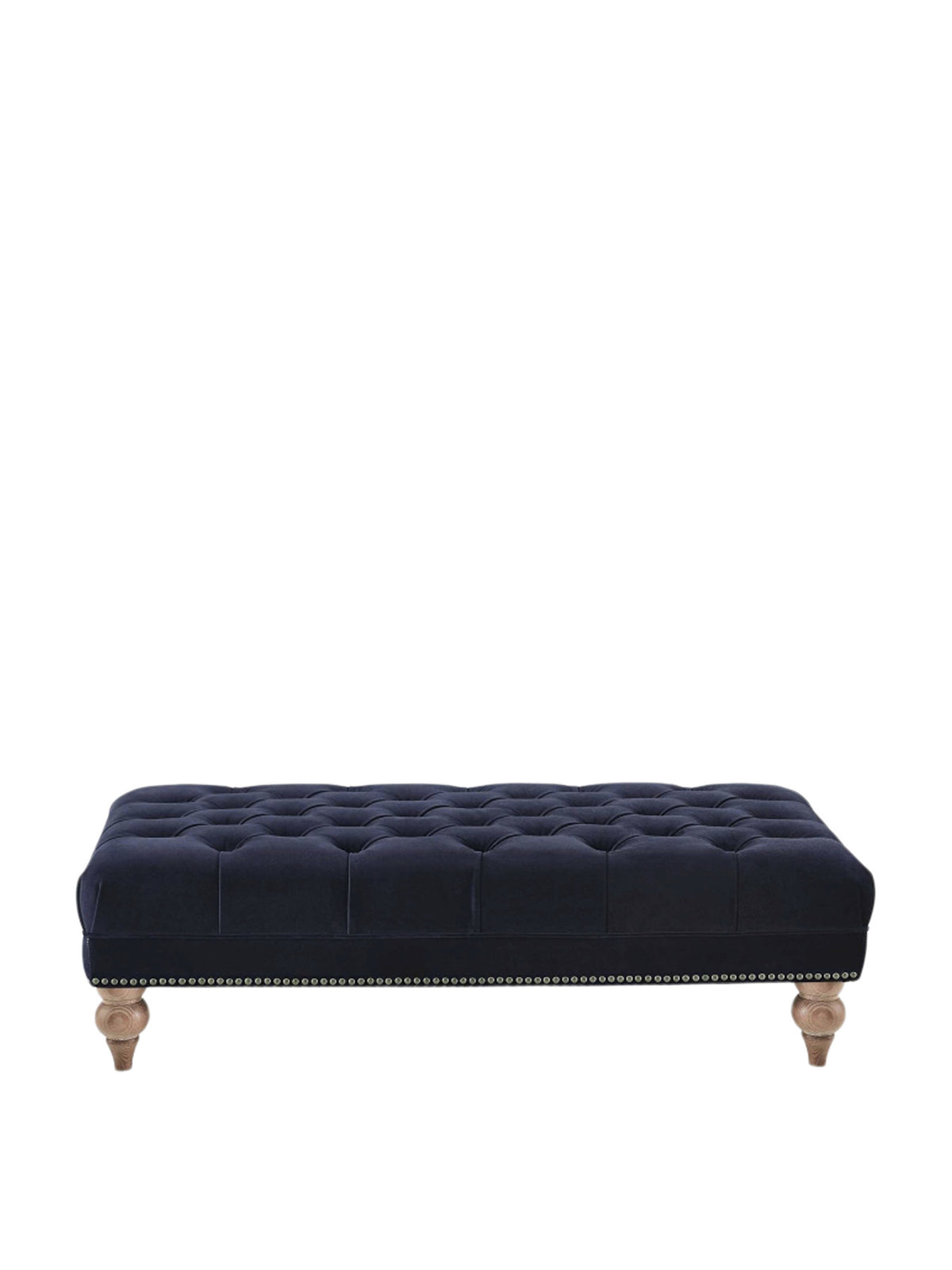 Ullswater Footstool, Blue Velvet