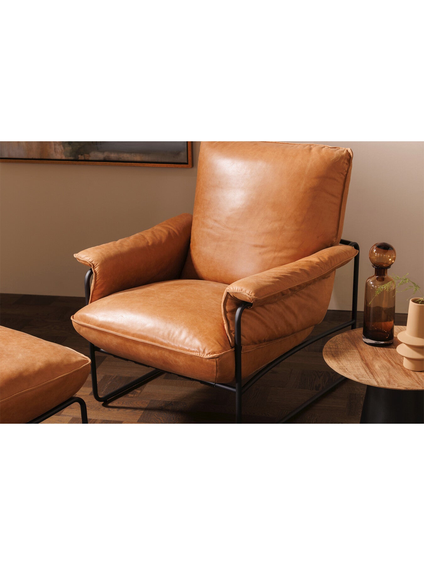 Vinci Brown Leather Armchair