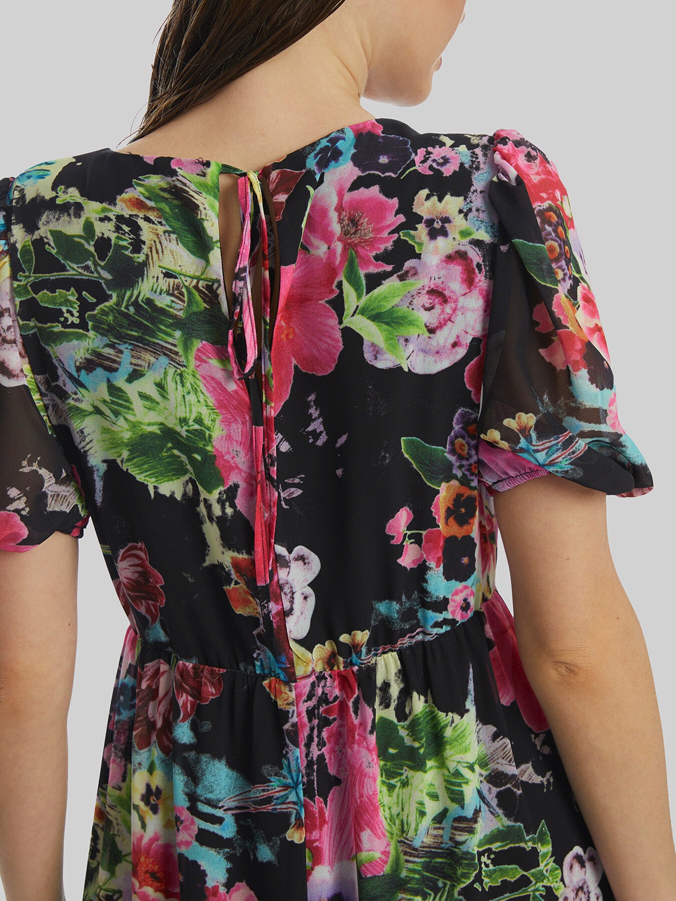 V-neck Floral Midi Dress