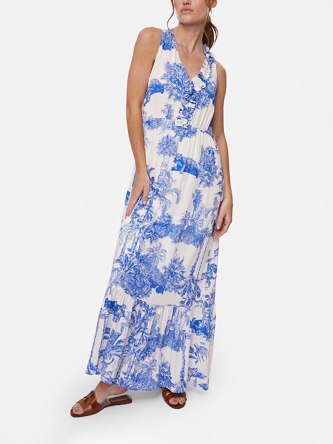 Asymmetrical Ruching Midi Dress