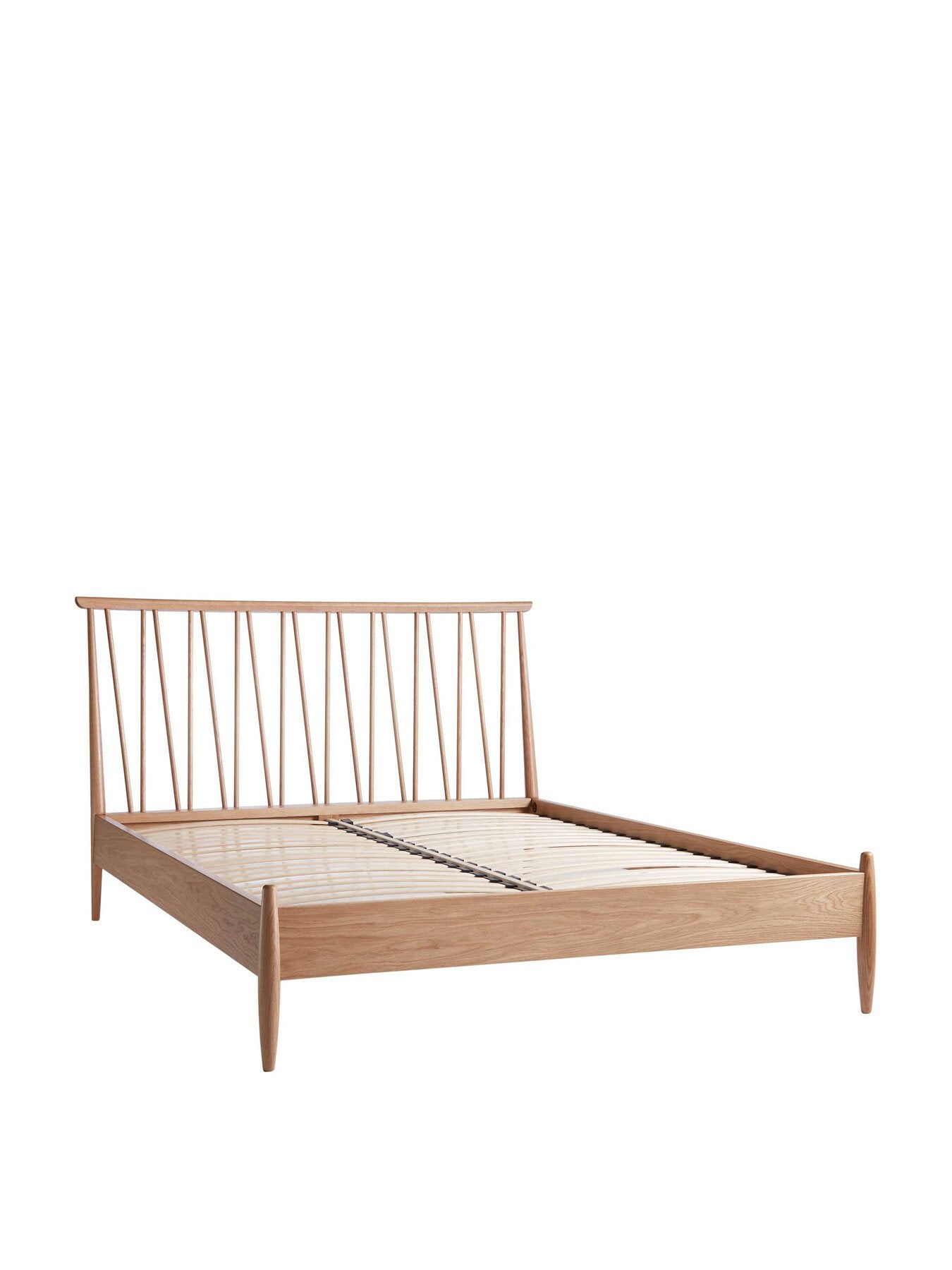 Neutral Ercol Winslow Light Brown Wood Spindle King Bed Fram
