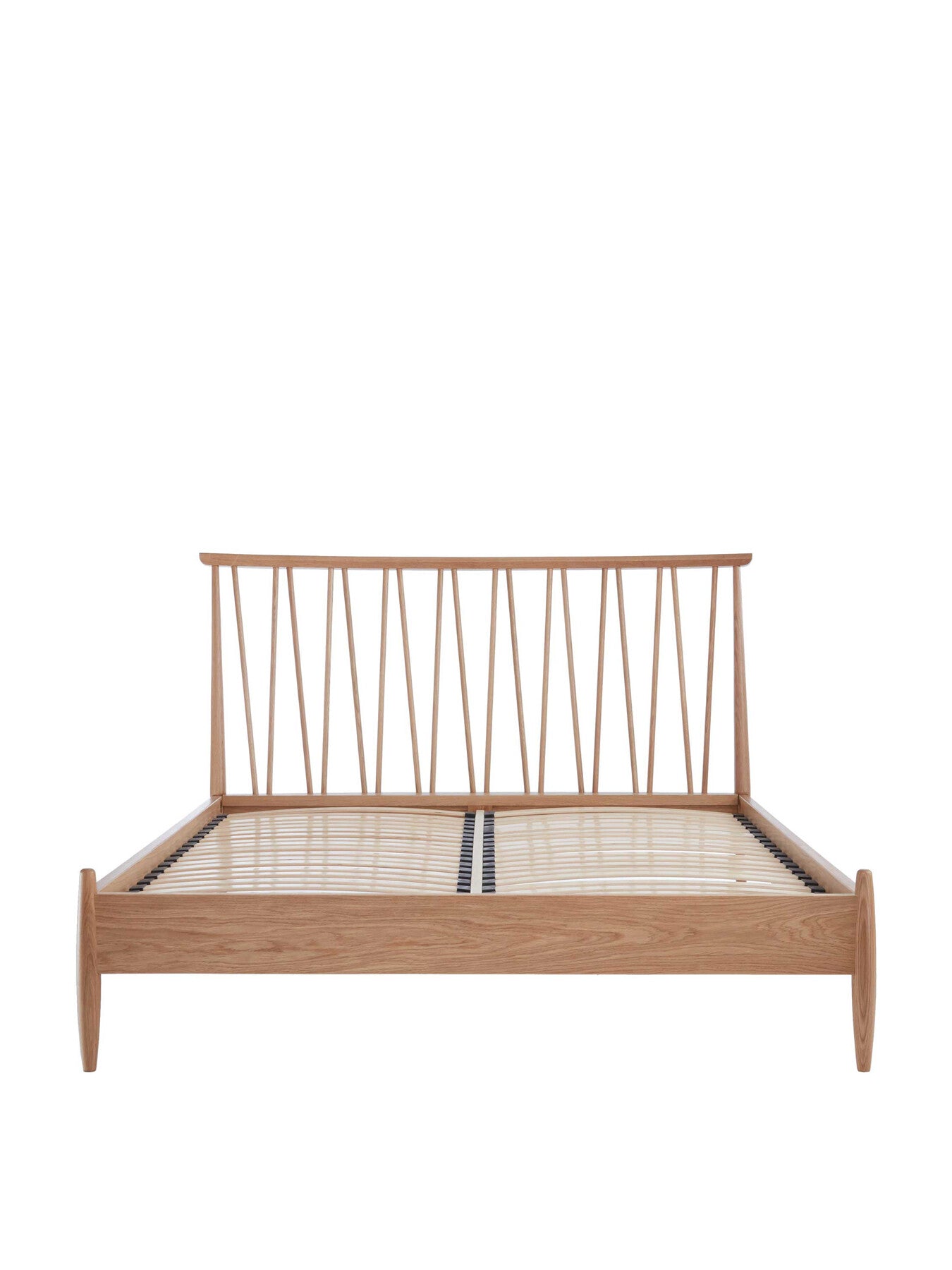 Neutral Ercol Winslow Light Brown Wood Spindle King Bed Fram