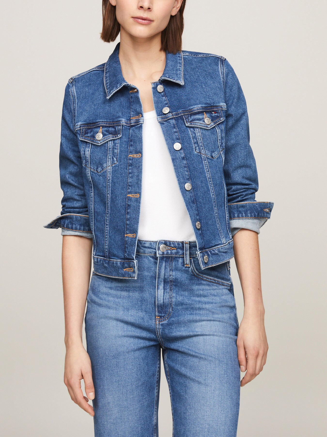 Slim Fit Denim Trucker Jacket