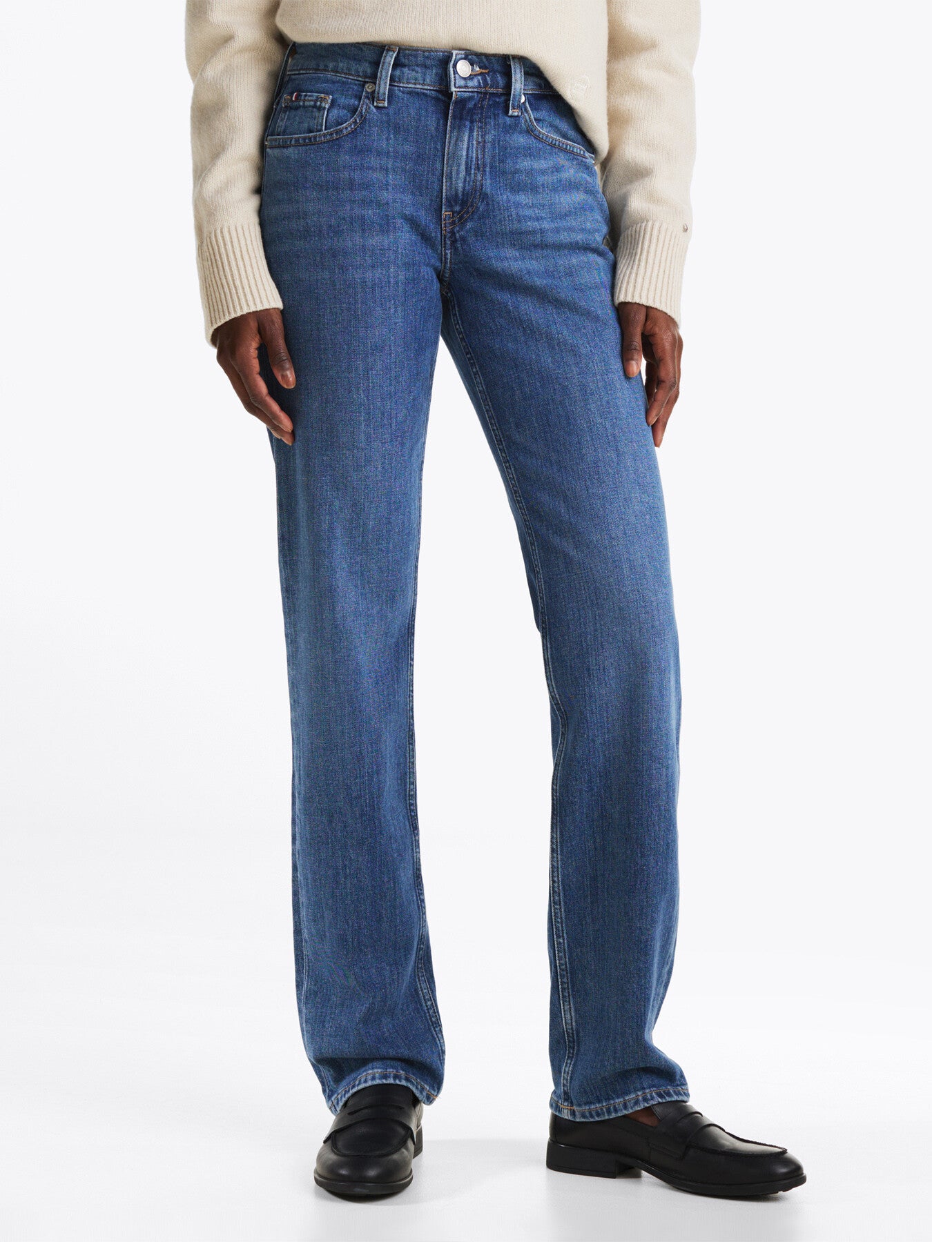 Mid Rise Classic Straight Jeans