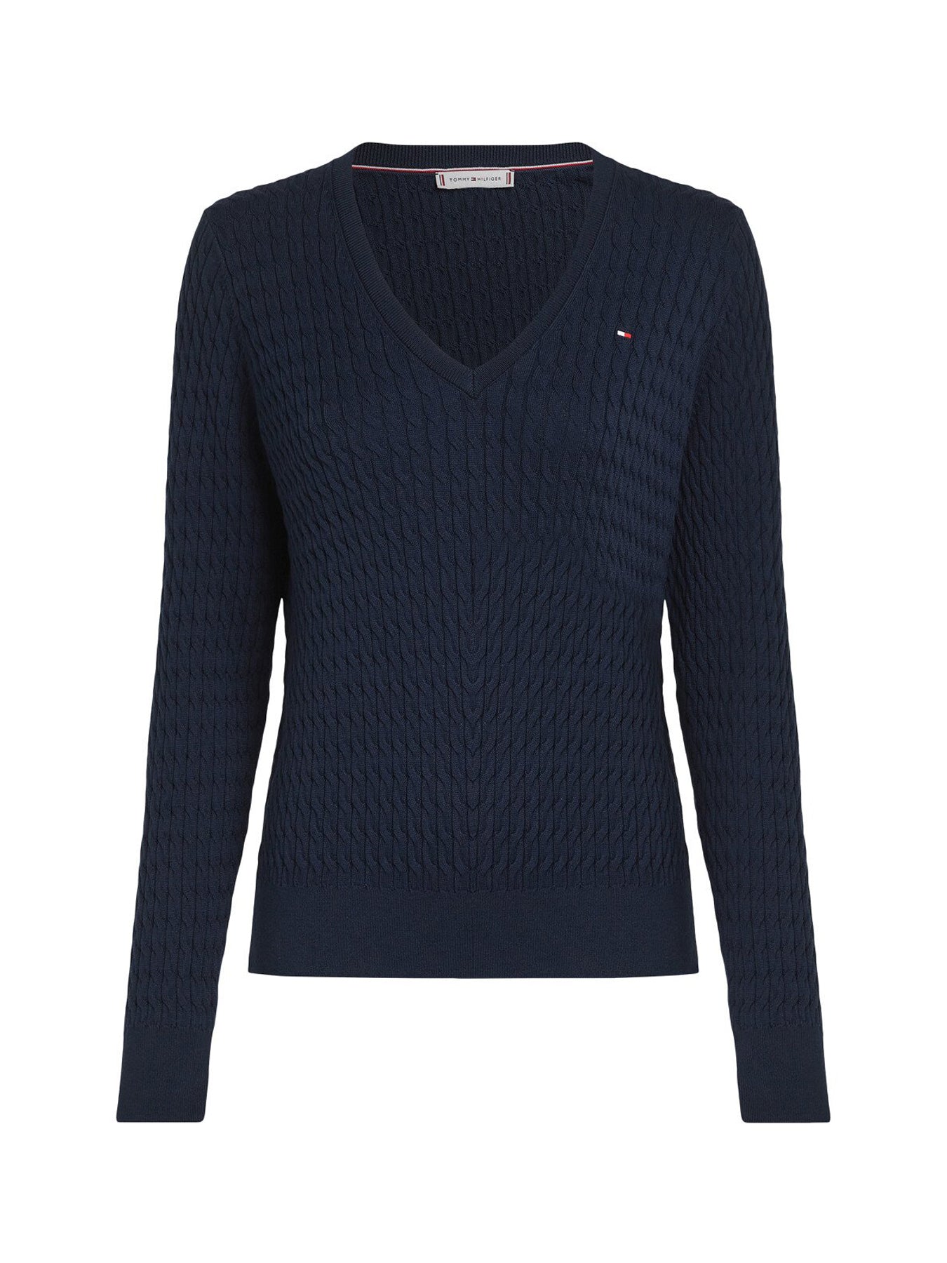 Cotton Cable V-Neck Sweater