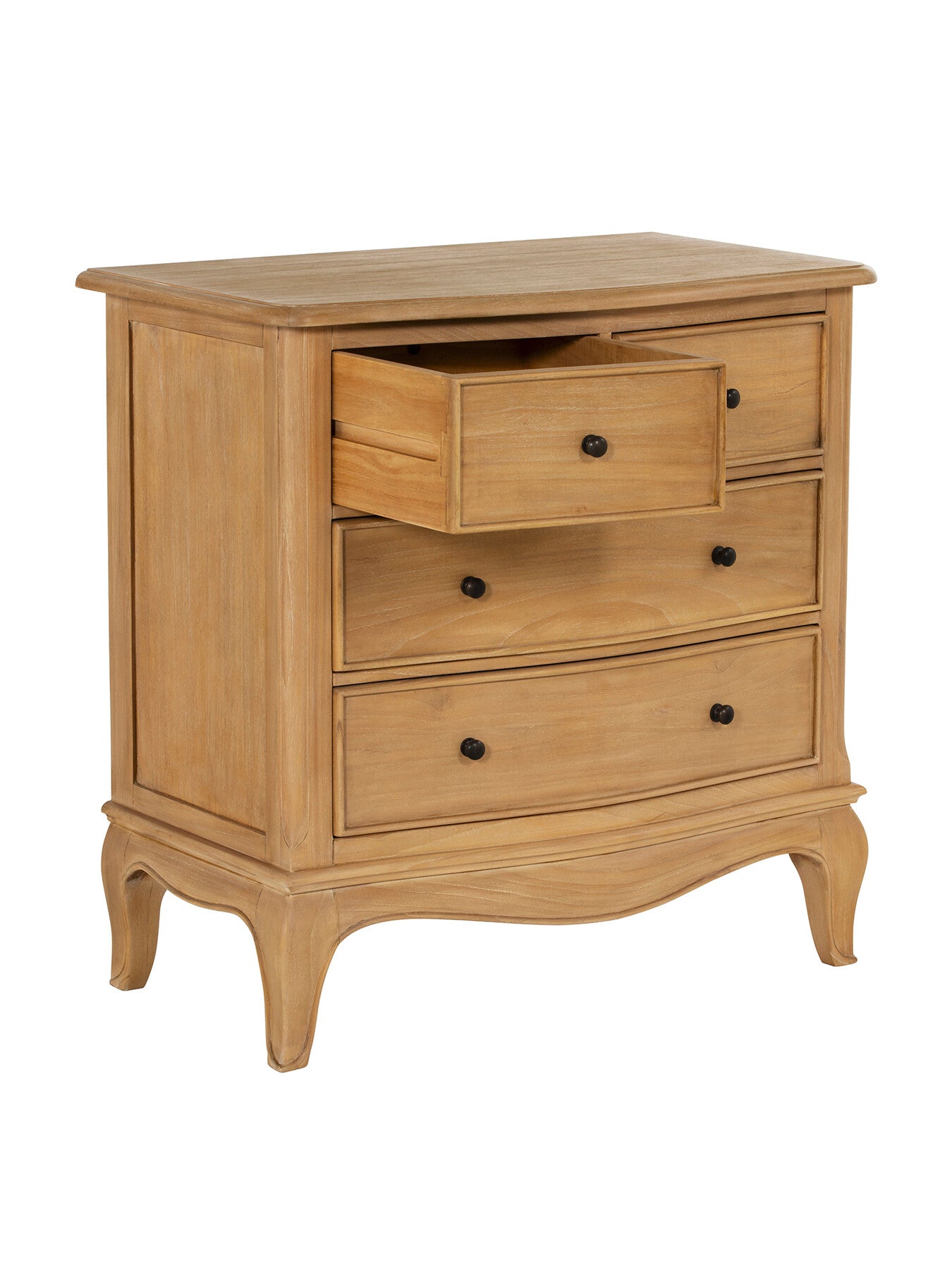Cecile Light Wooden French Style 4 Drawer Chest