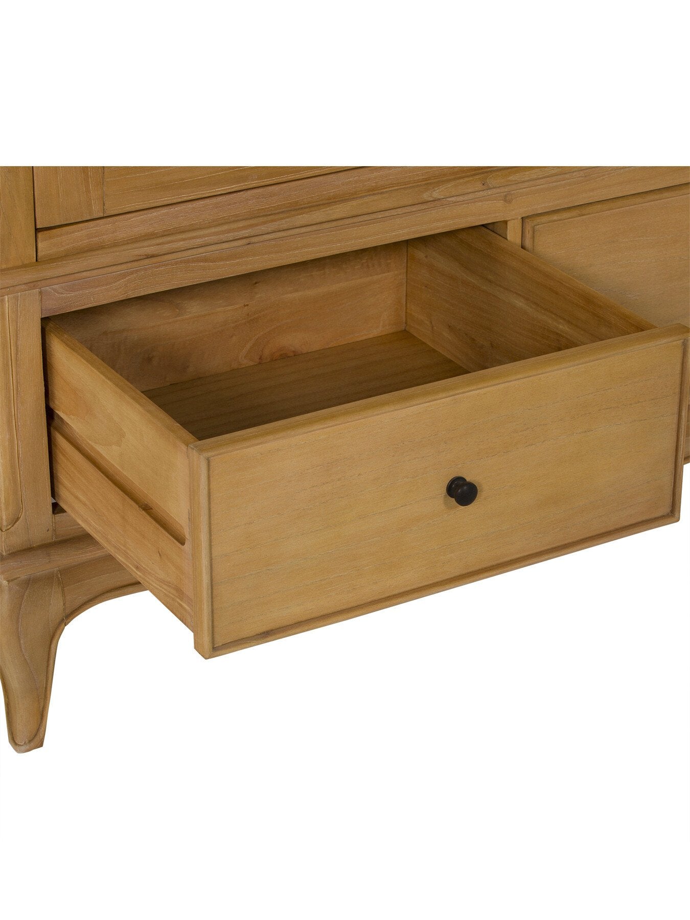 Cecile Light Wooden French Style Double Wardrobe Wit