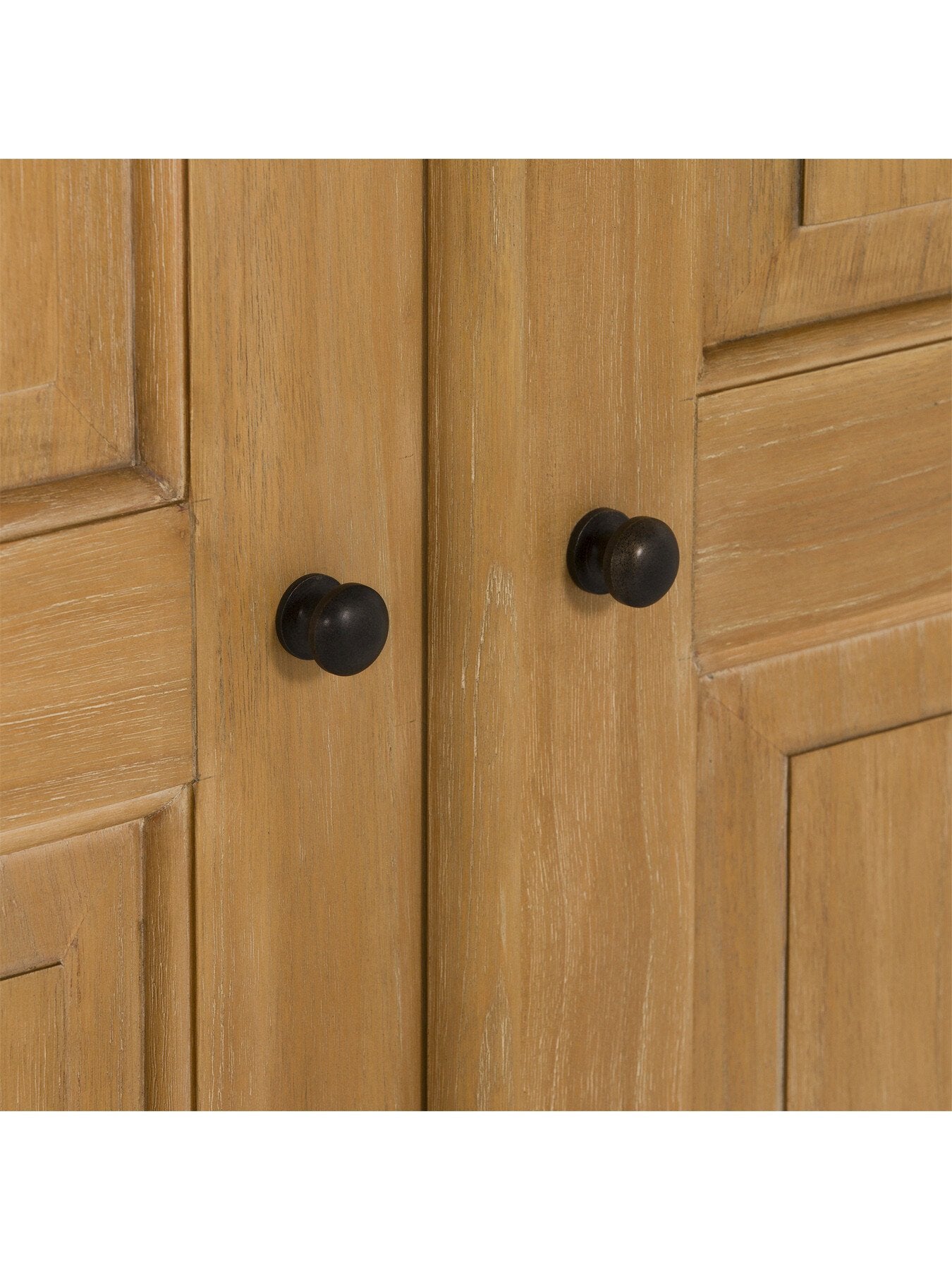 Cecile Light Wooden French Style Double Wardrobe Wit