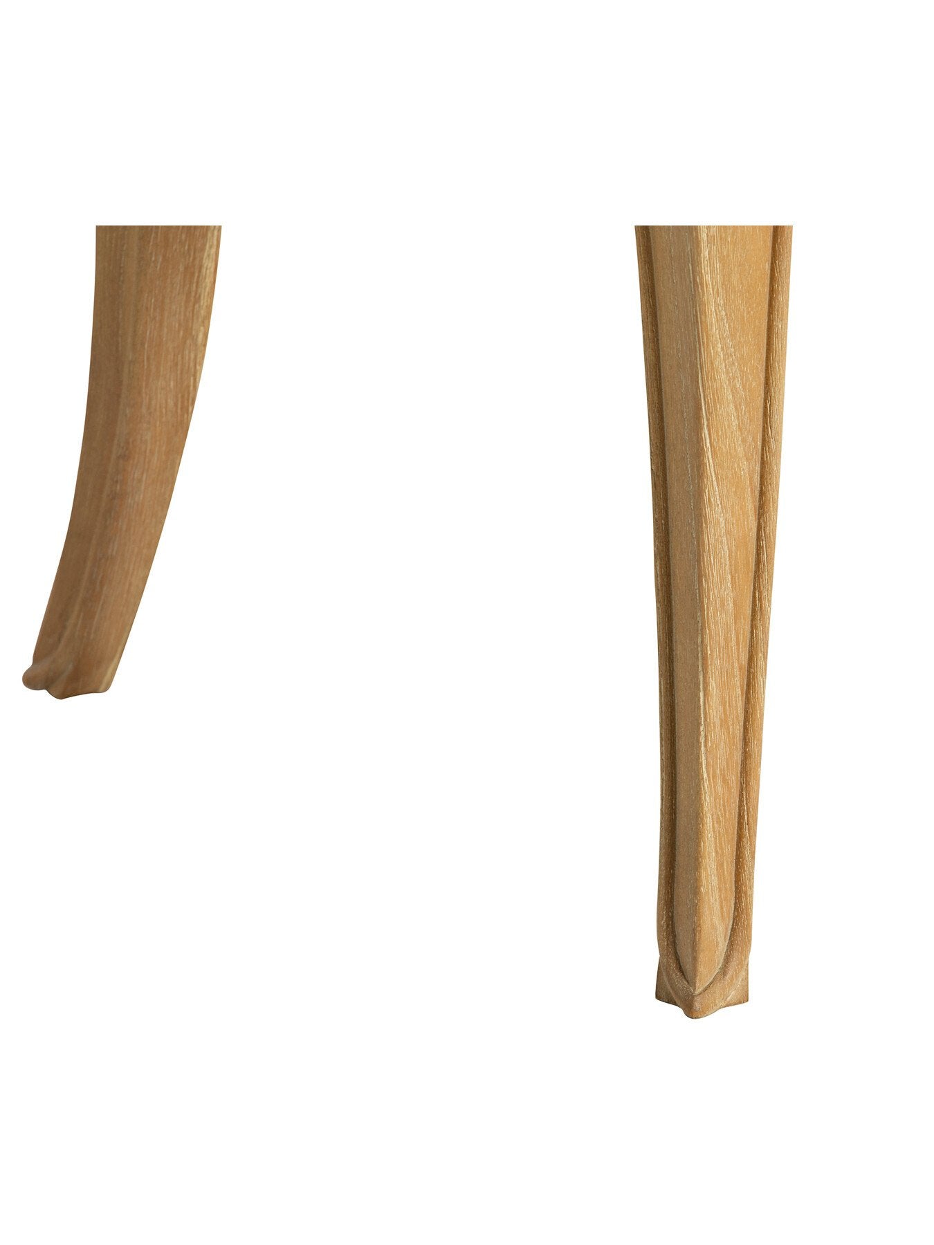 Cecile Light Wood French Style Upholstered Stool