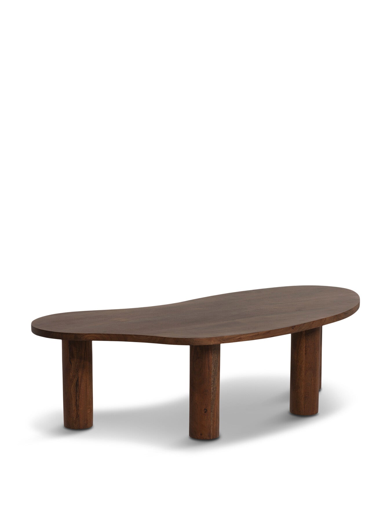 Brown Canova Brown Wood Organic Shape Coffee Table